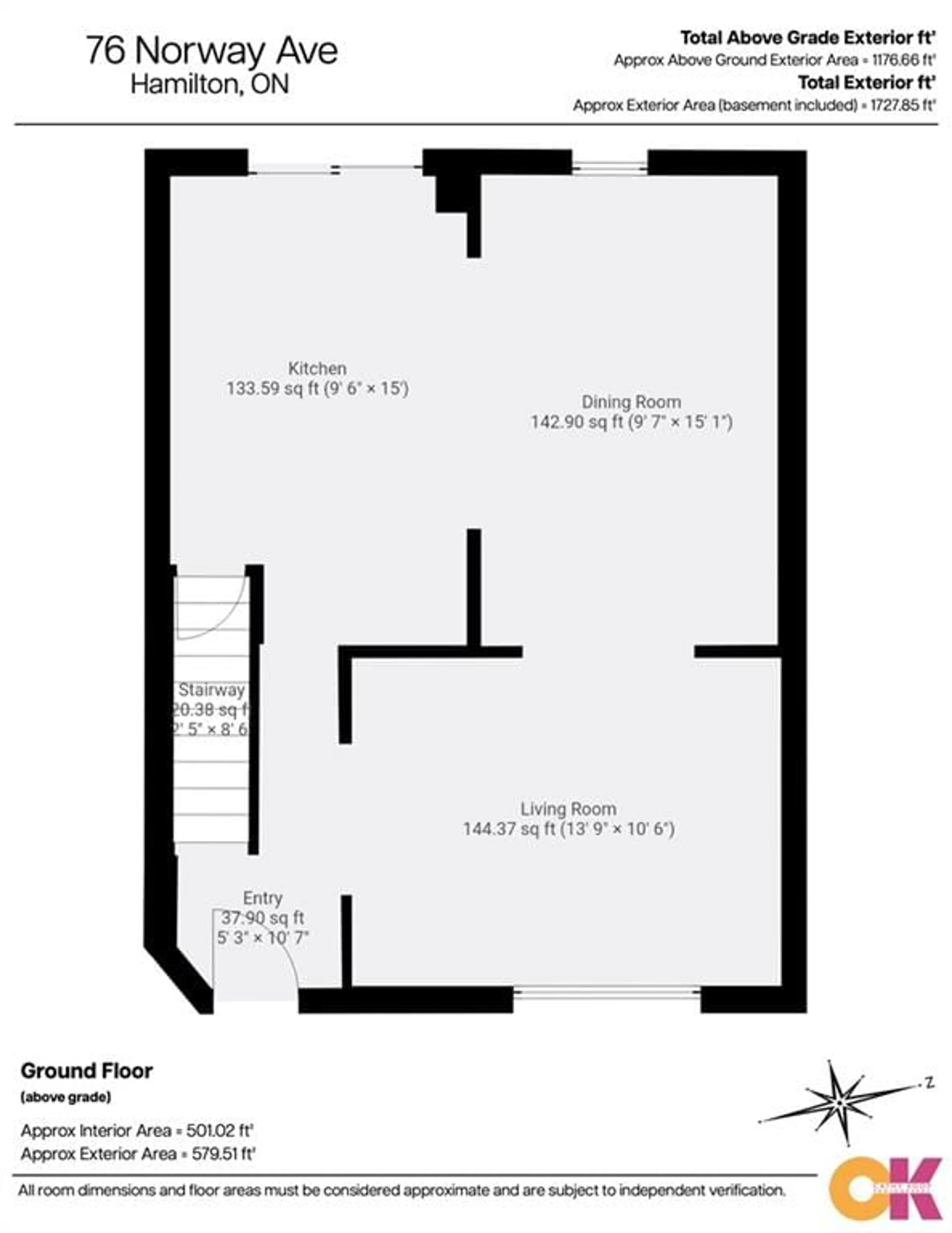 Floor plan for 76 NORWAY Ave, Hamilton Ontario L8M 2V7