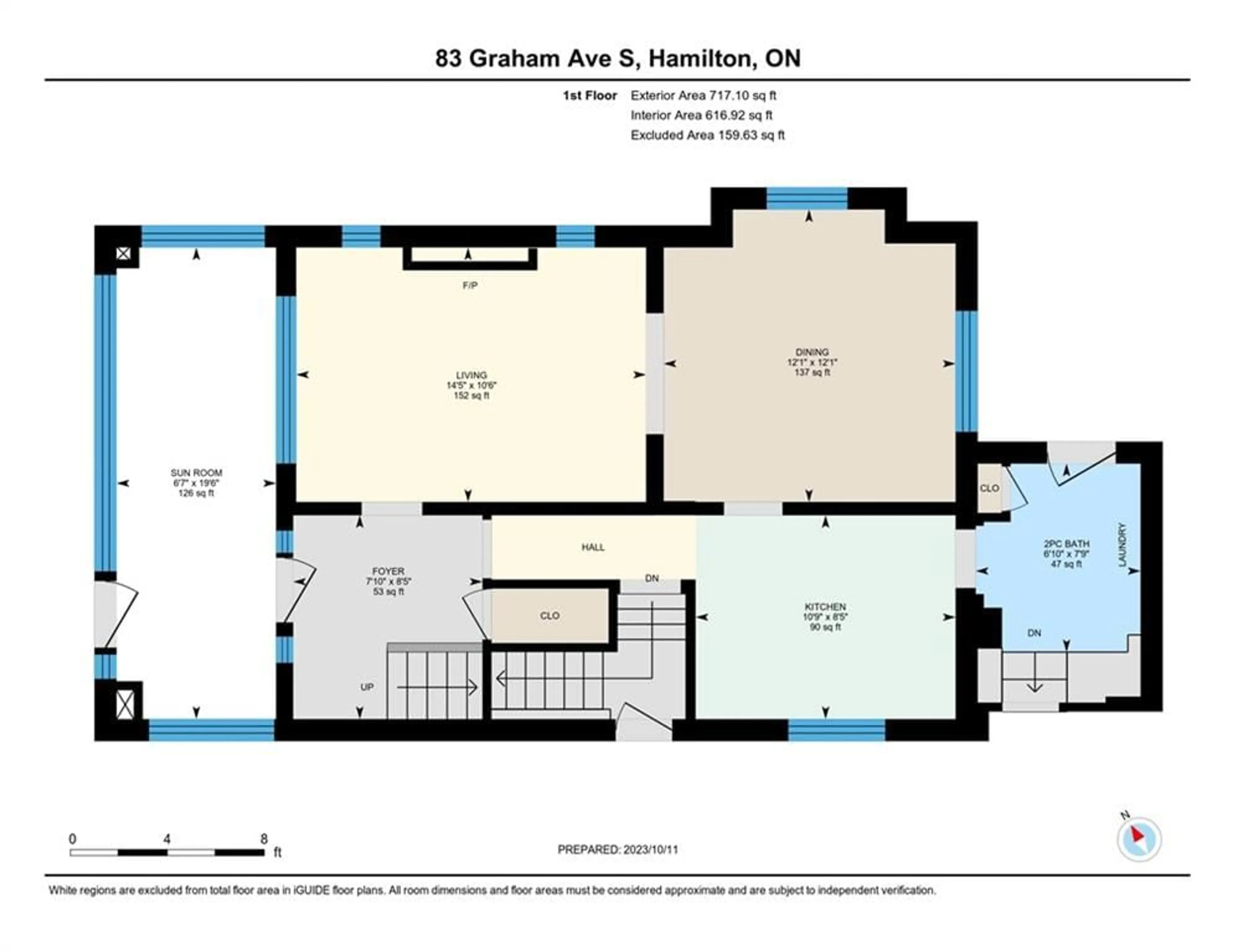 Floor plan for 83 Graham Ave, Hamilton Ontario L8K 2M2
