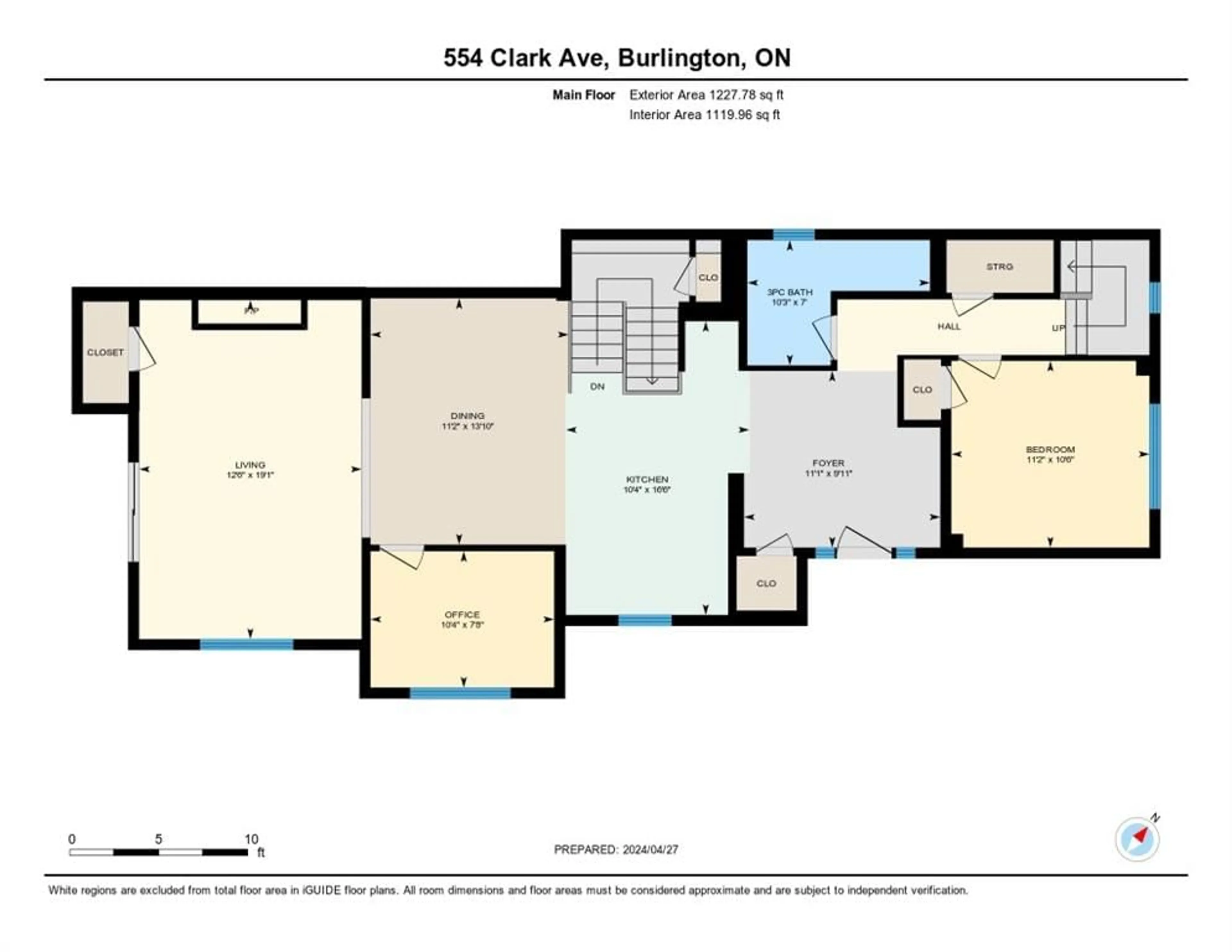 Floor plan for 554 CLARK Ave, Burlington Ontario L7S 1N8