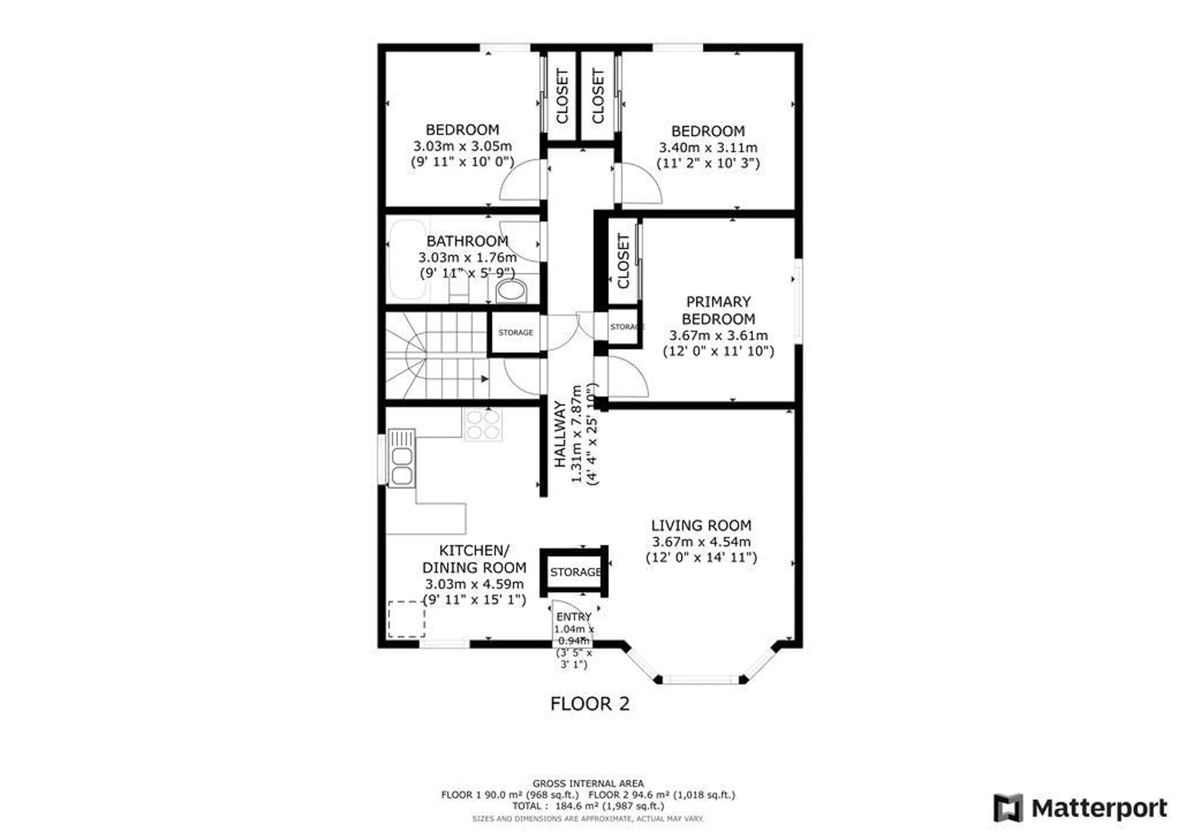 Floor plan for 607 7th Ave, Hamilton Ontario L8V 1Y6