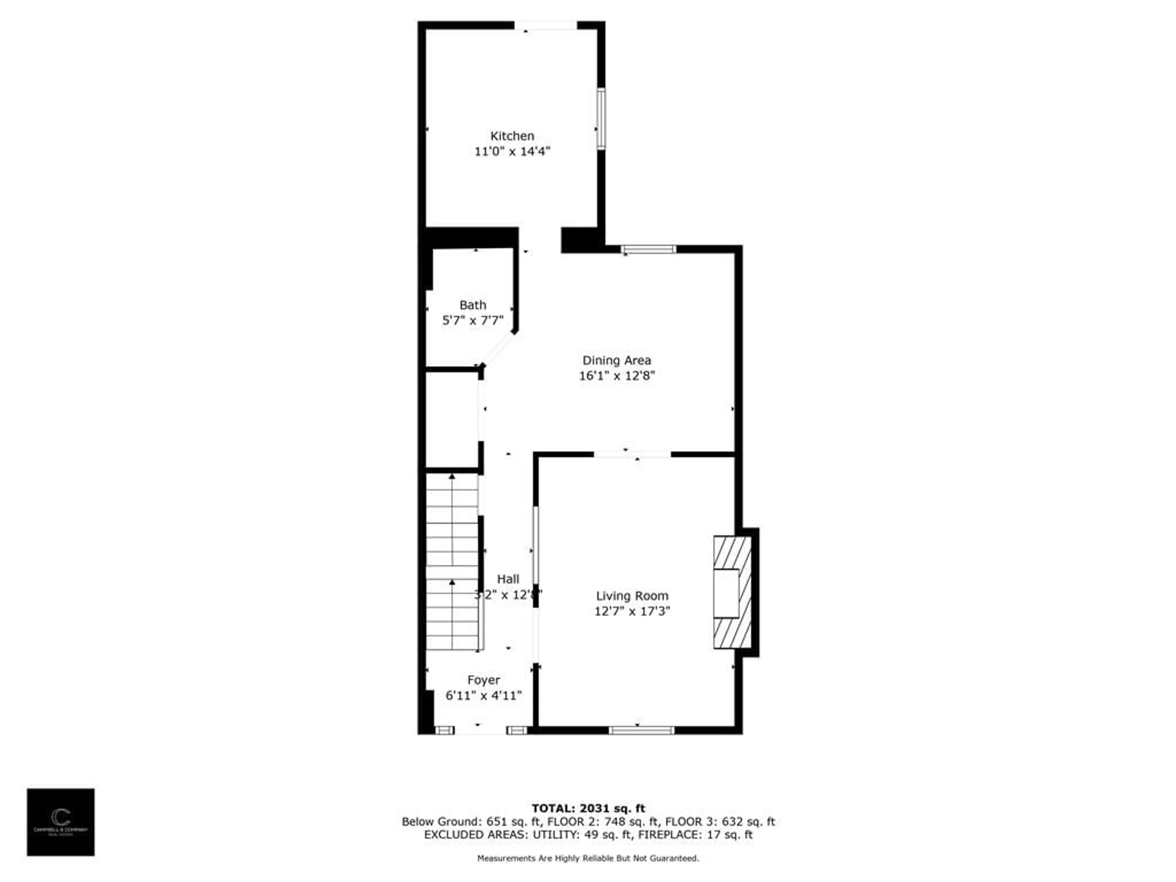 Floor plan for 128 PARK St, Hamilton Ontario L8R 2N3