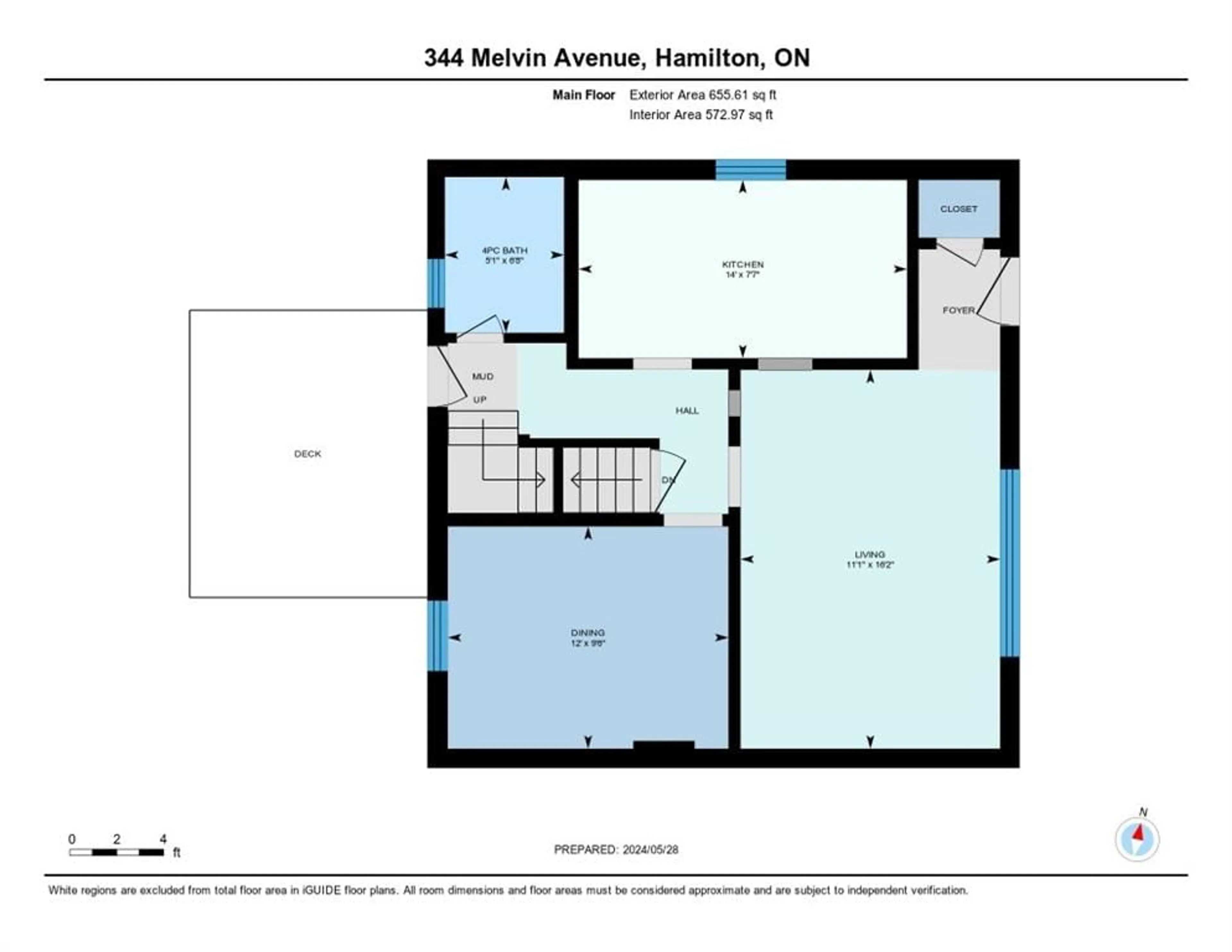 Floor plan for 344 MELVIN Ave, Hamilton Ontario L8H 2L2