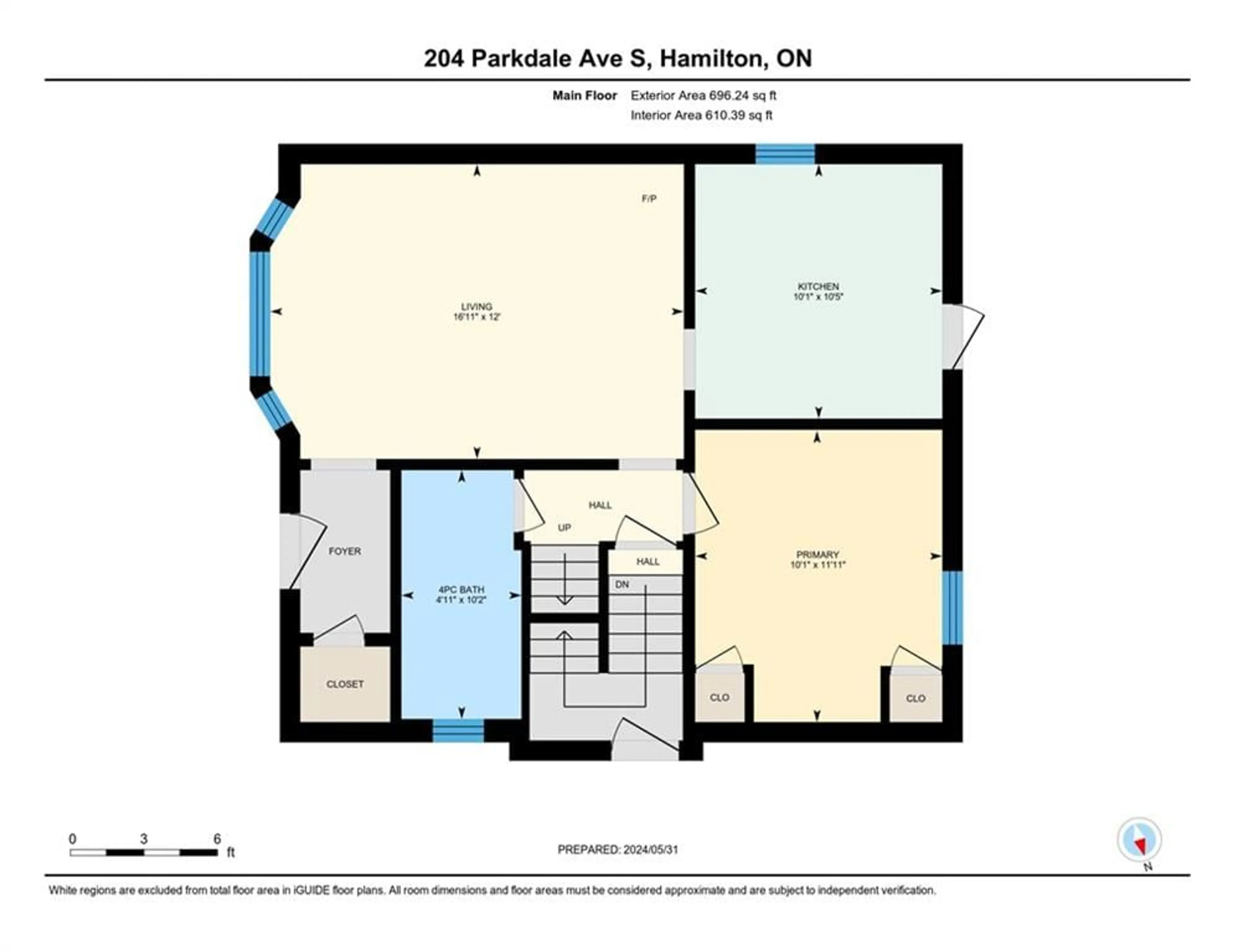 Floor plan for 204 PARKDALE Ave, Hamilton Ontario L8K 3P6