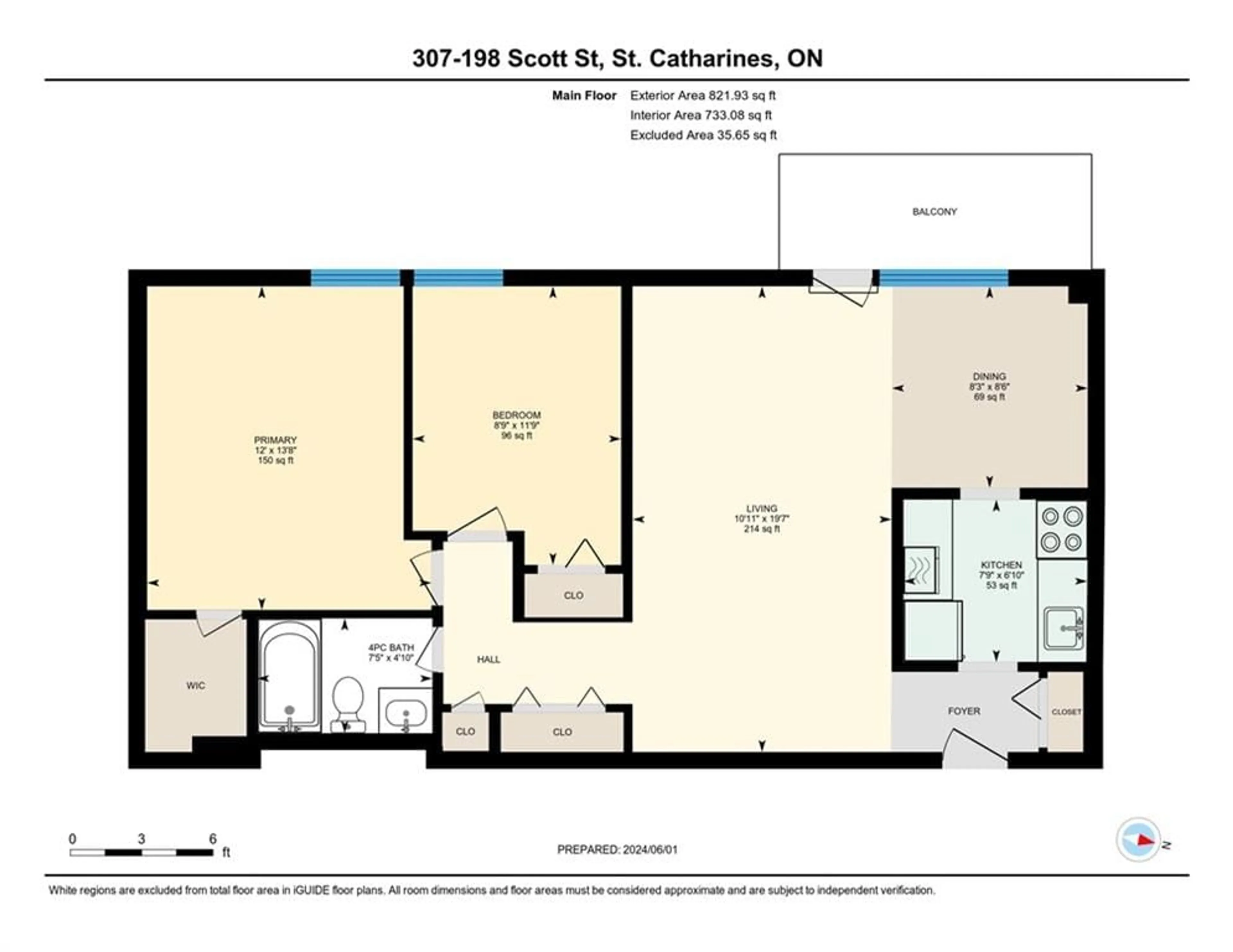 Floor plan for 198 Scott St #307, St. Catharines Ontario L2N 5T3