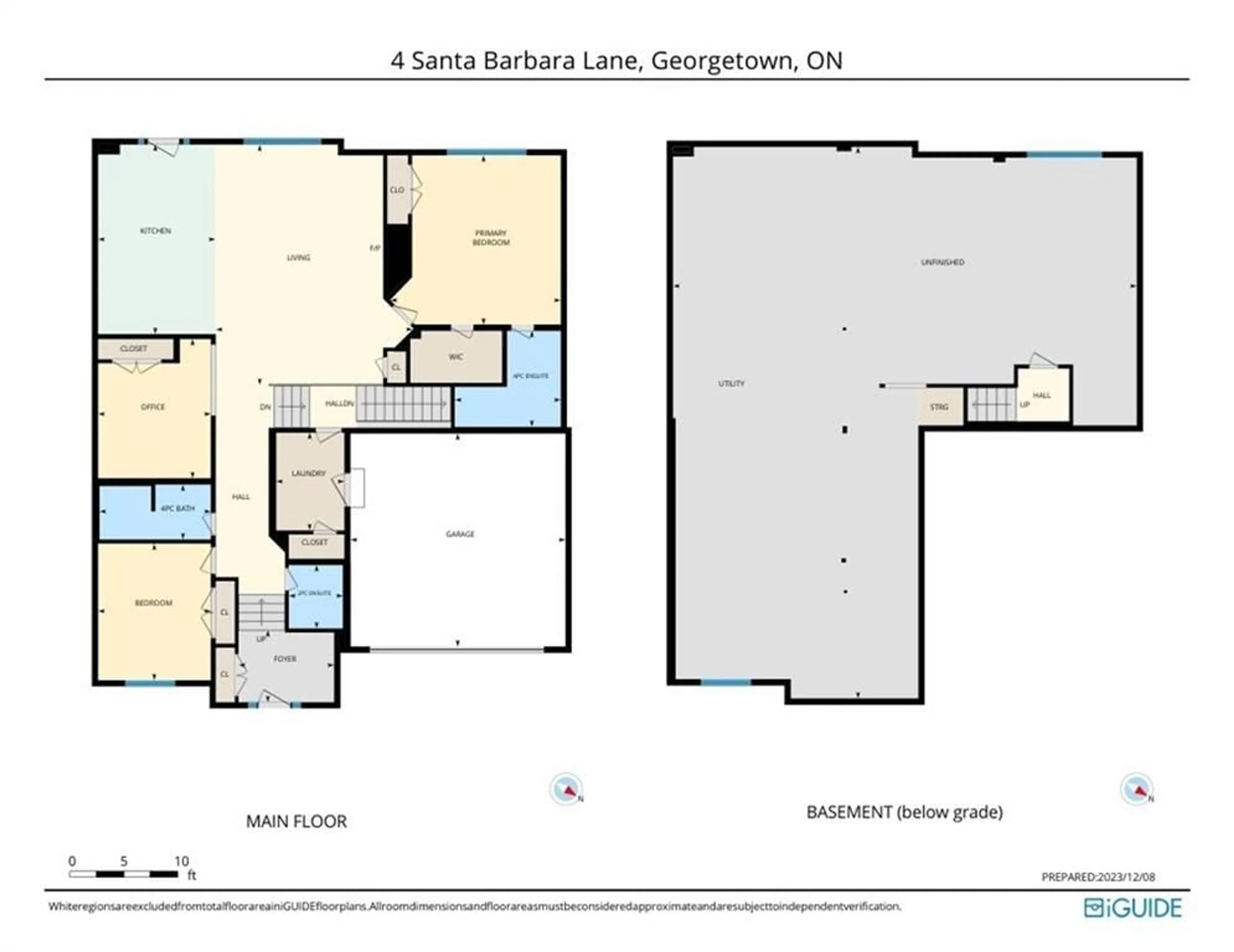 Floor plan for 4 Santa Barbara Lane, Georgetown Ontario L7G 0P7