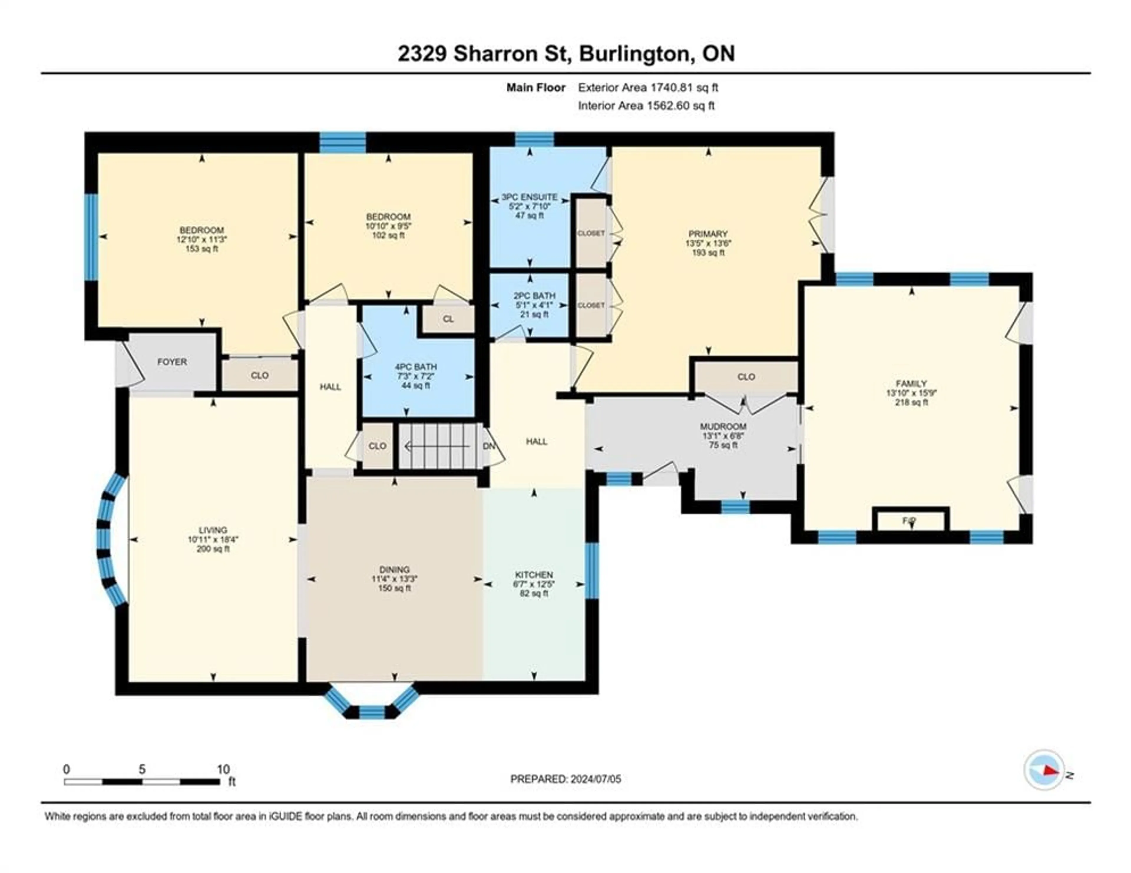 Floor plan for 2329 SHARRON St, Burlington Ontario L7R 1W8