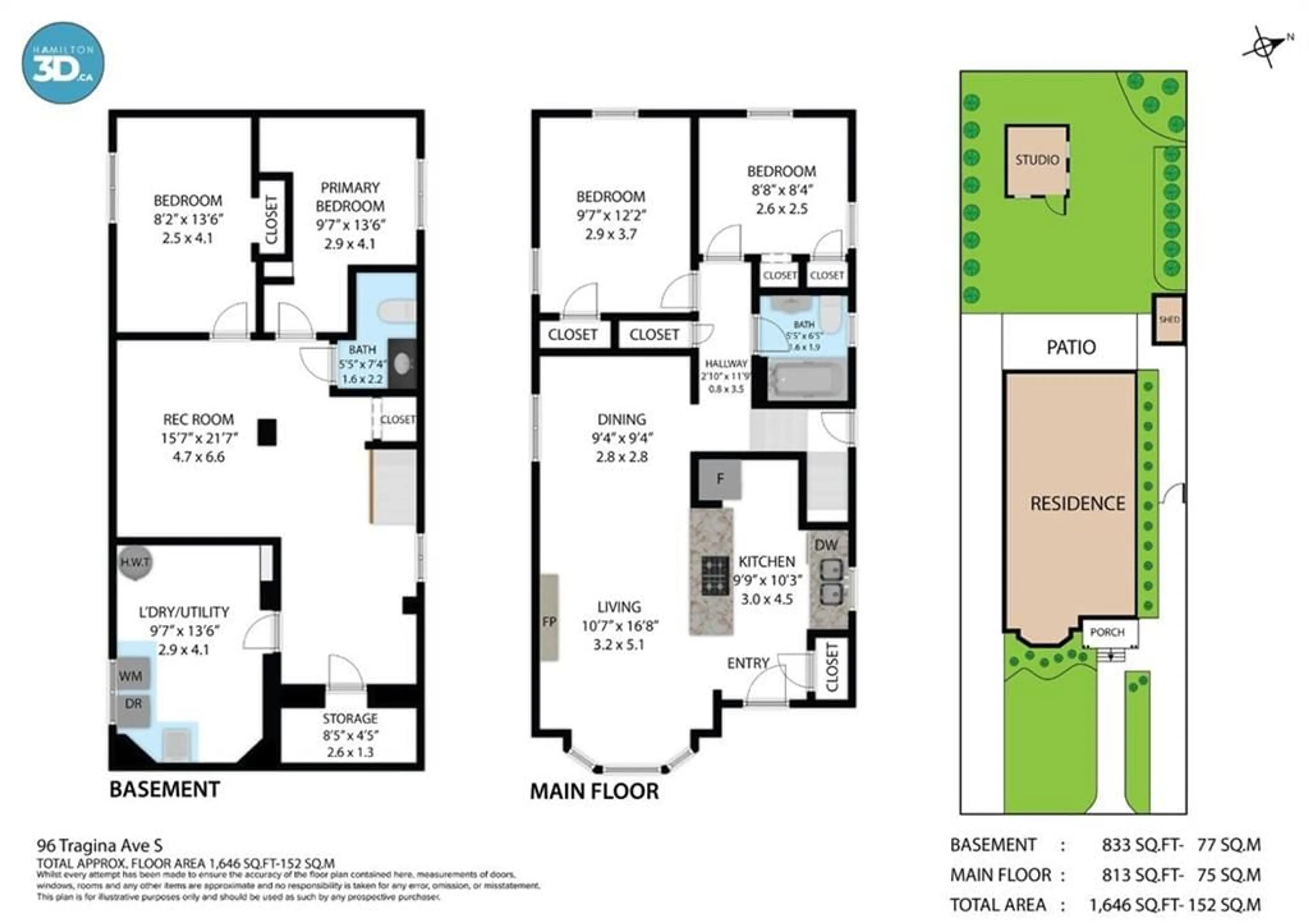 Floor plan for 96 Tragina Ave, Hamilton Ontario L8K 2Z5