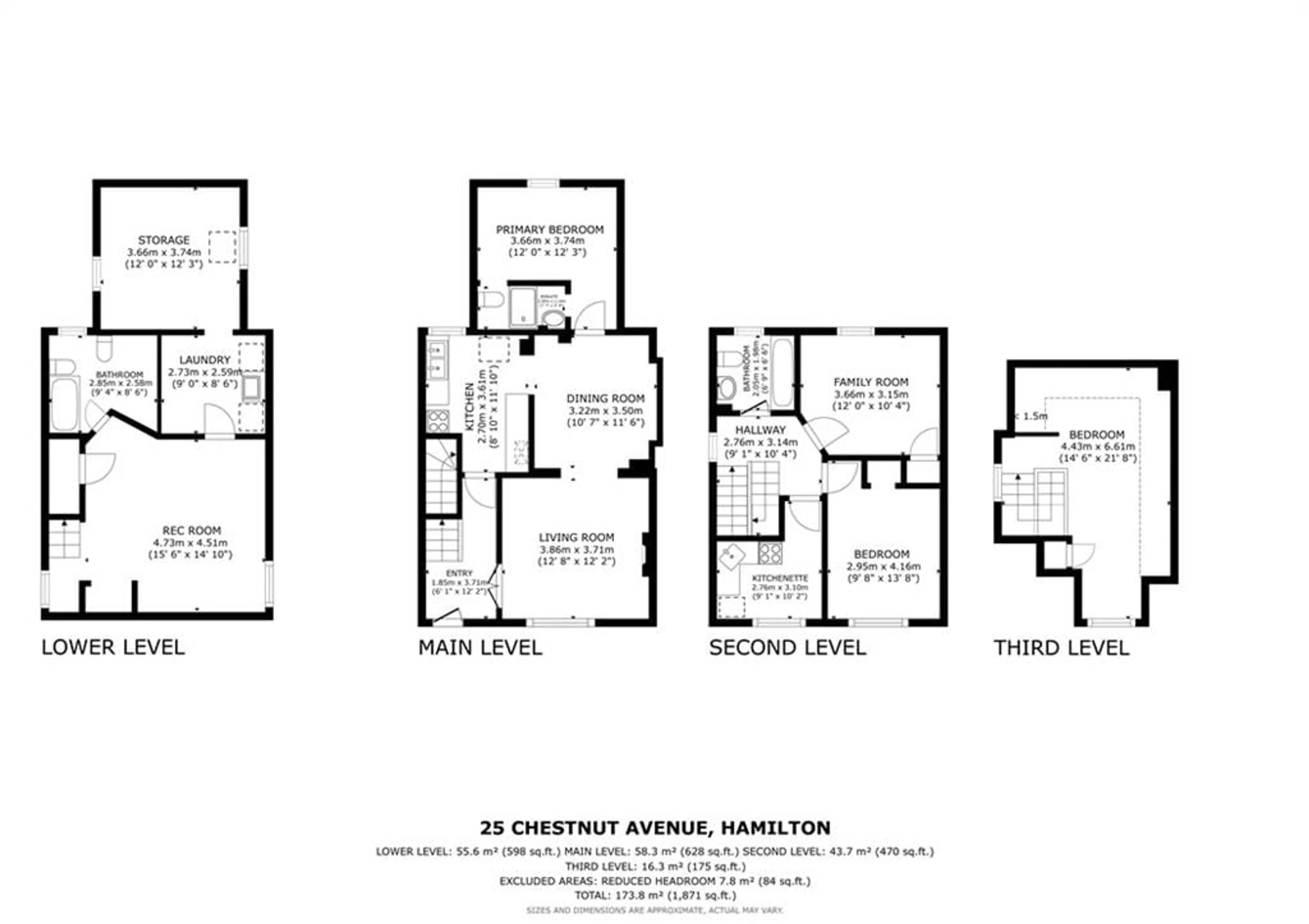 Floor plan for 25 CHESTNUT Ave, Hamilton Ontario L8L 6K5