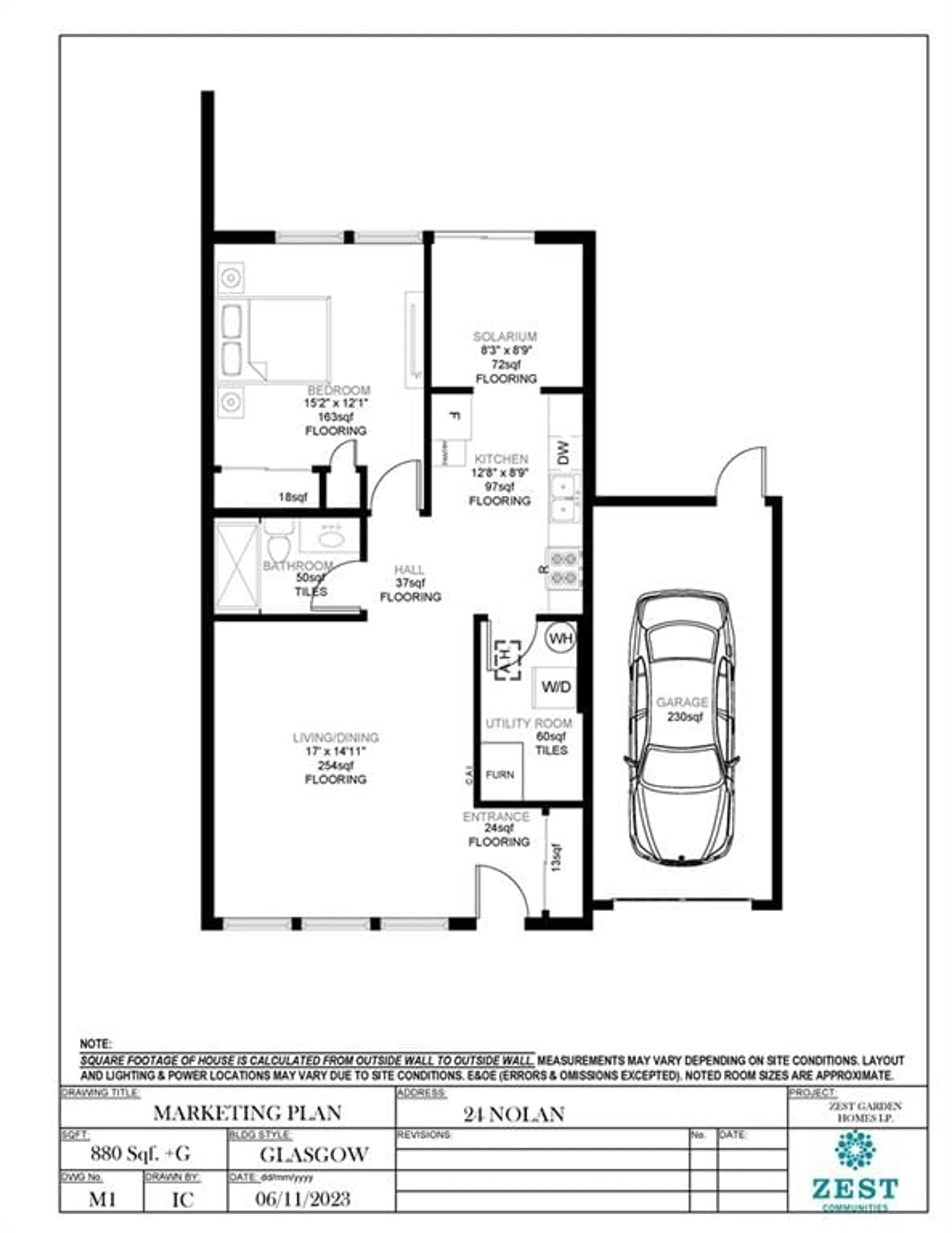 Floor plan for 24 Nolan Trail, Hamilton Ontario L9B 1T8