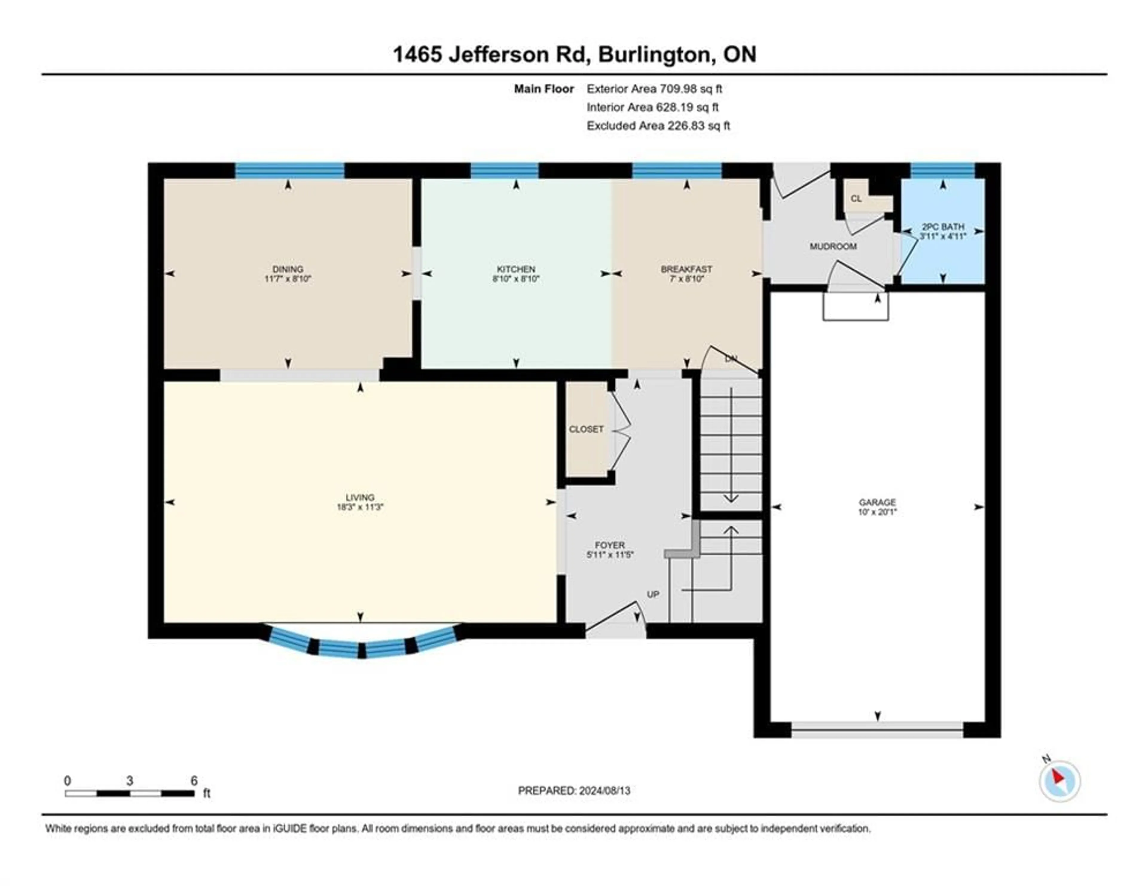 Floor plan for 1465 JEFFERSON Rd, Burlington Ontario L7P 2C7