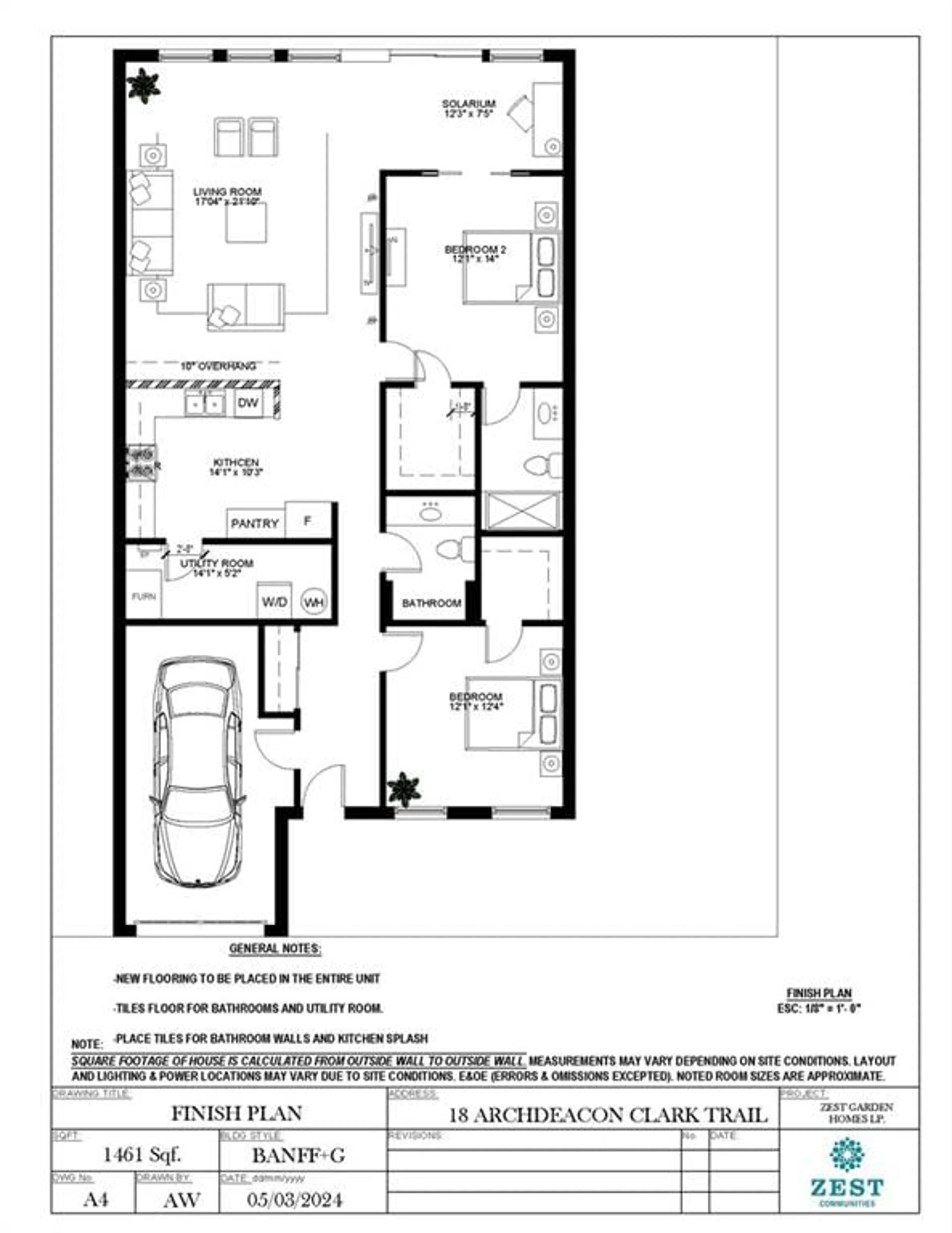 Floor plan for 18 Archdeacon Clark Trail, Hamilton Ontario L9B 2M2