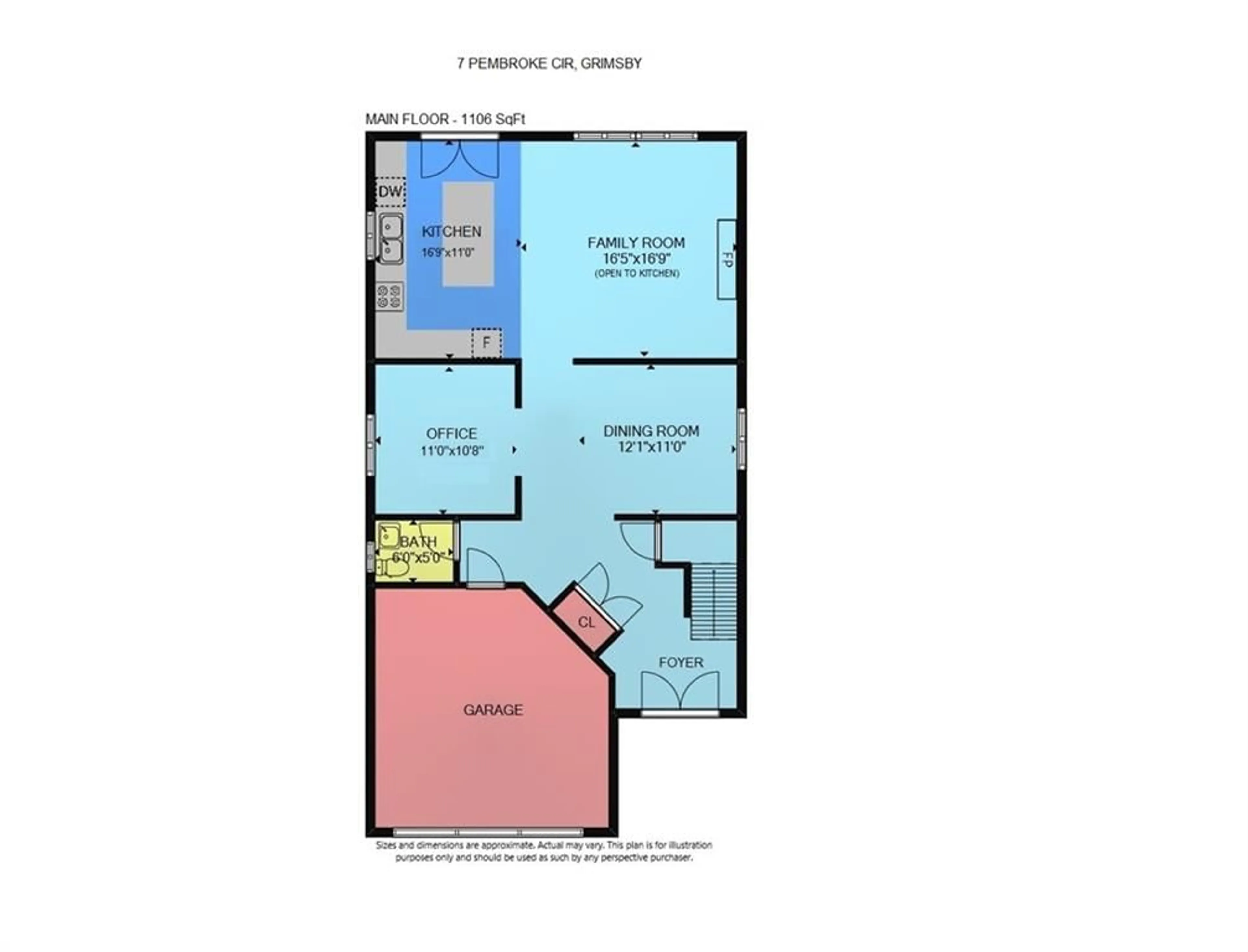 Floor plan for 7 PEMBROKE Cir, Grimsby Ontario L3M 5N5