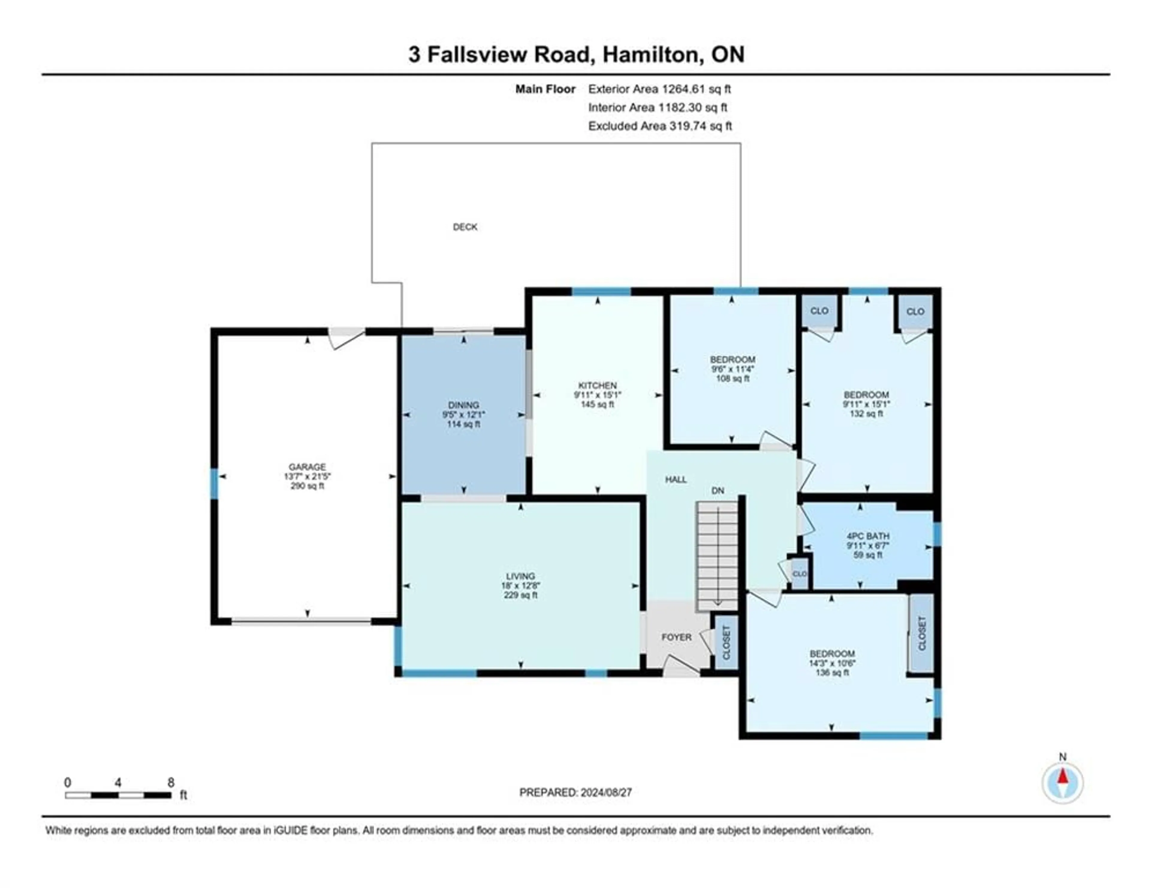 Floor plan for 3 Fallsview Rd, Hamilton Ontario L9H 5J7