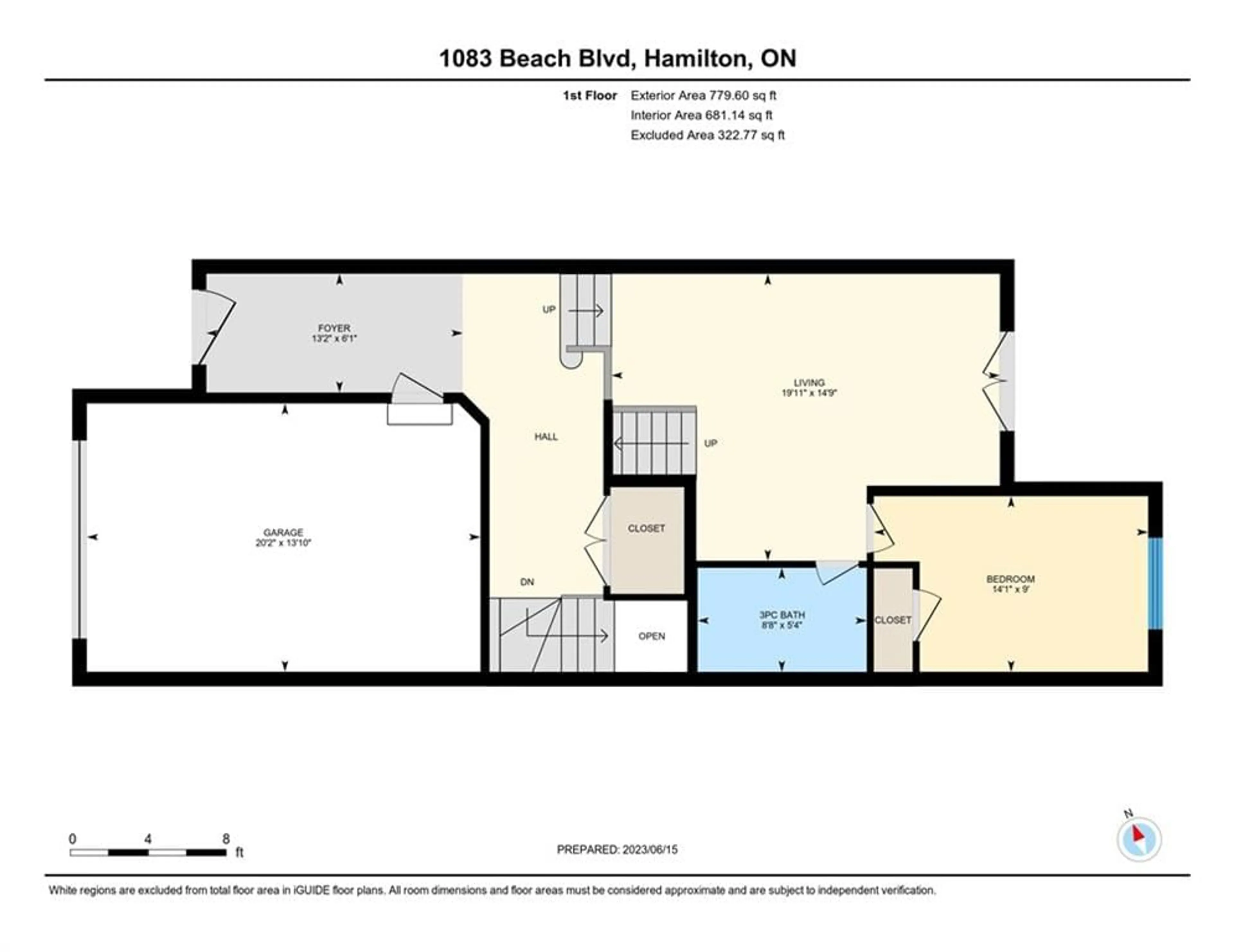 Floor plan for 1083 BEACH Blvd, Hamilton Ontario L8H 6Z9