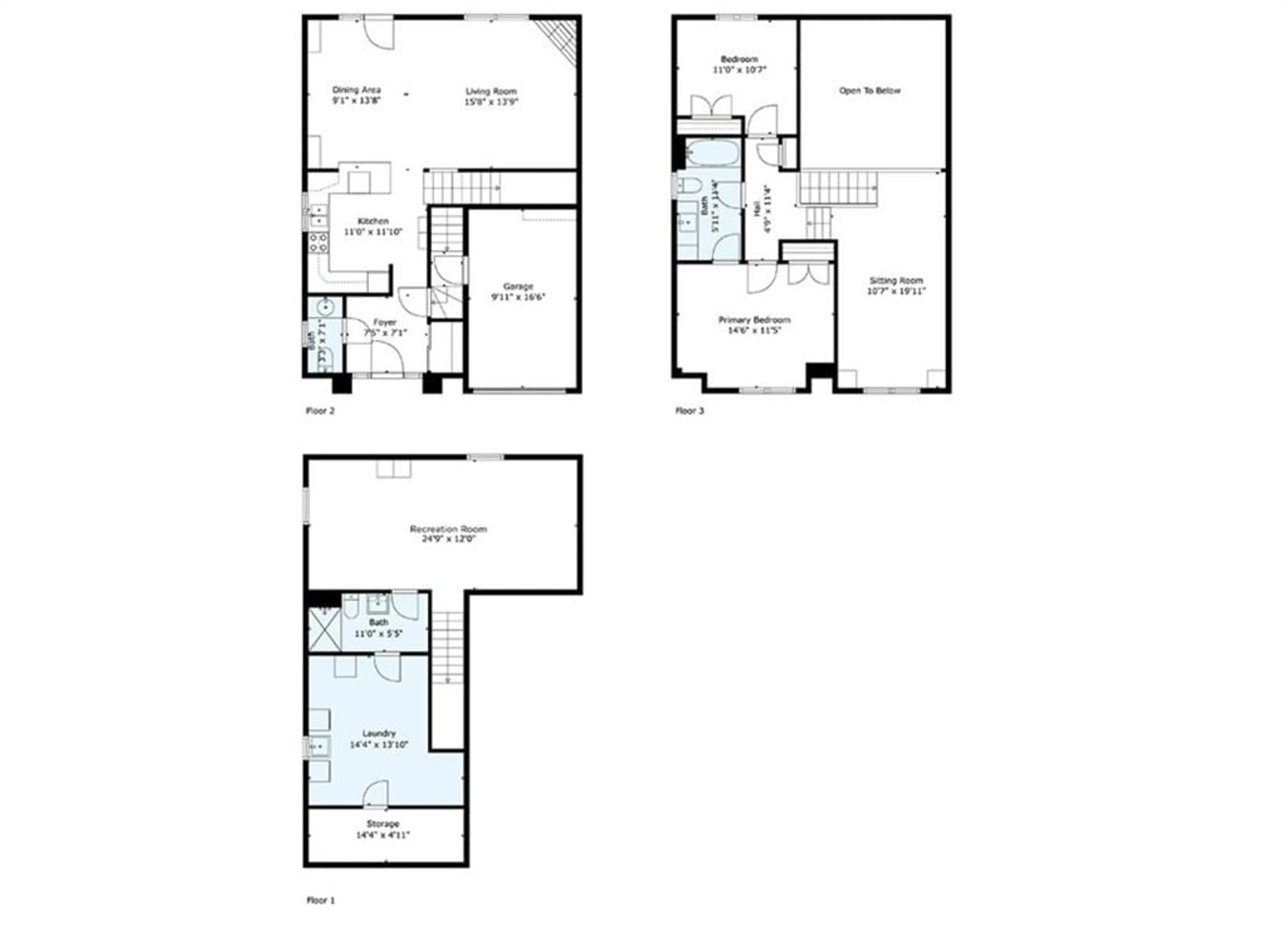 Floor plan for 2057 Grovetree Lane, Burlington Ontario L7R 4V5