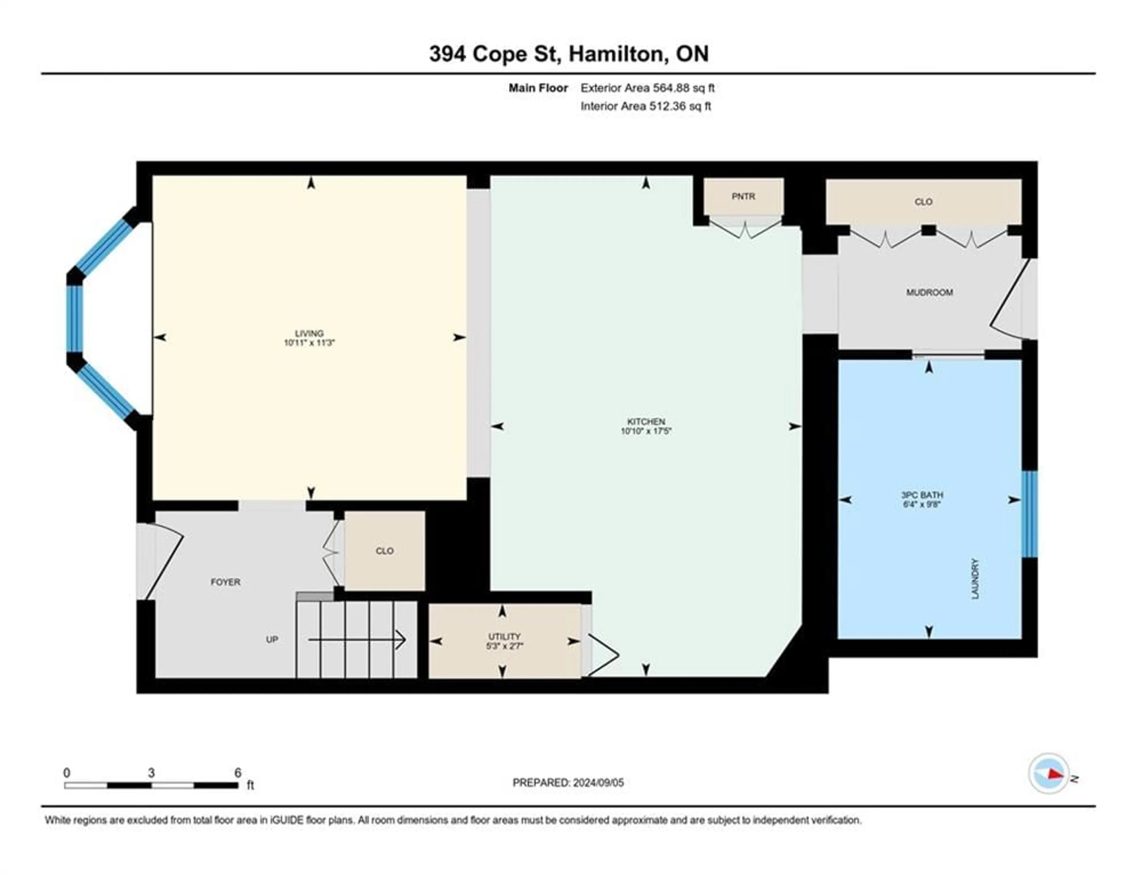 Floor plan for 394 COPE St, Hamilton Ontario L8H 5C3