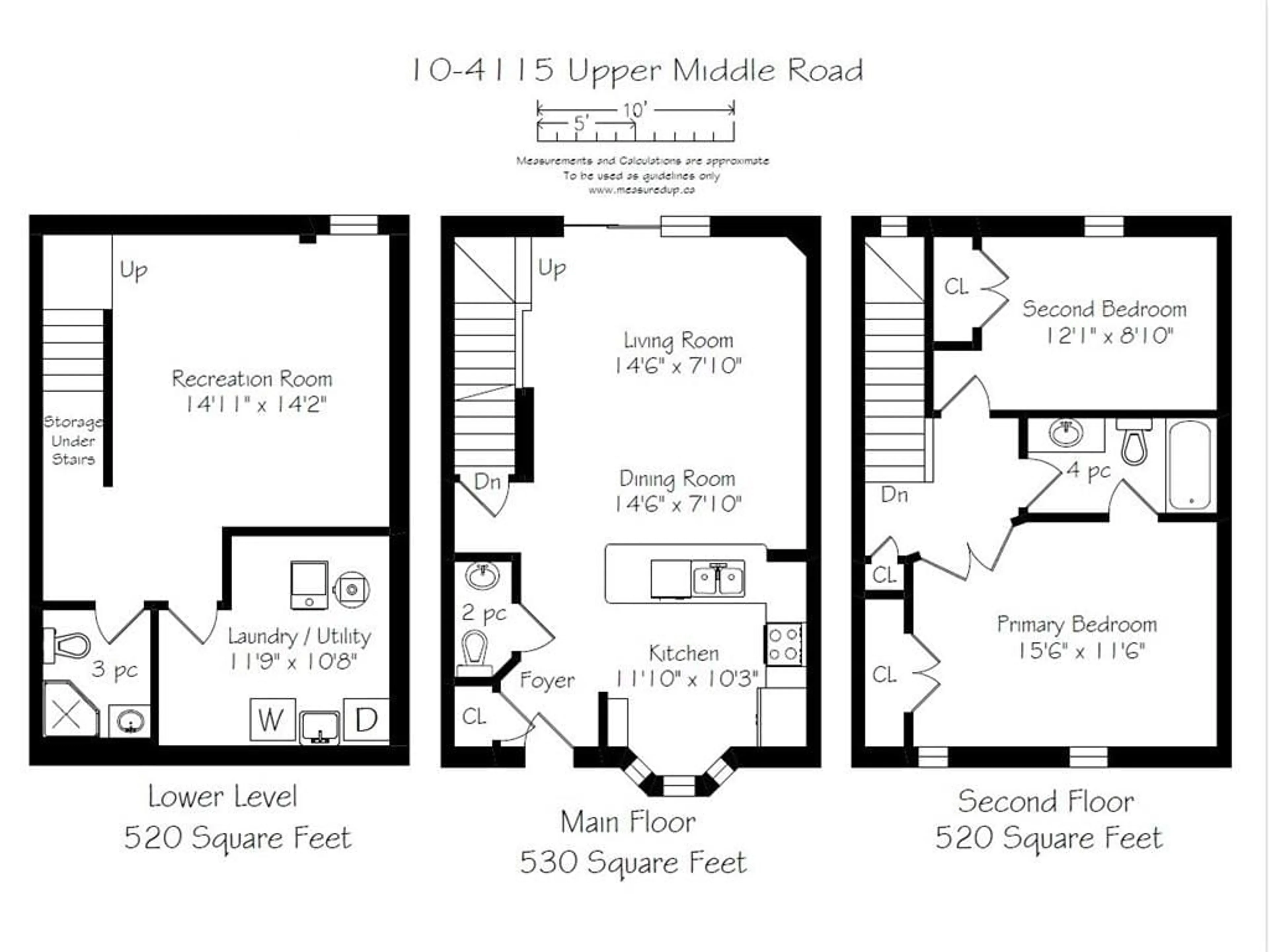 Floor plan for 4115 UPPER MIDDLE Rd #10, Burlington Ontario L7M 4G4