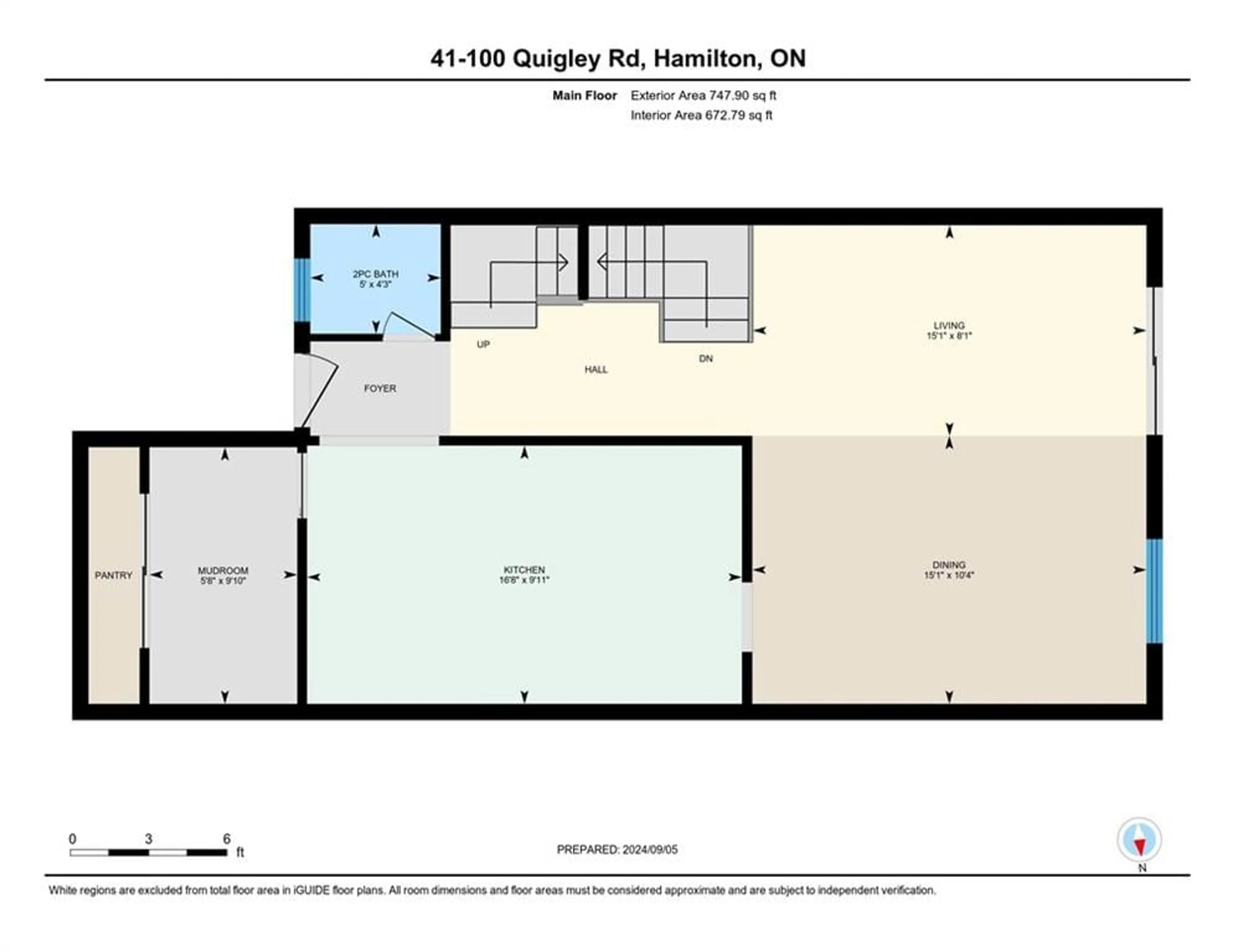 Floor plan for 100 QUIGLEY Rd #41, Hamilton Ontario L8K 6J1