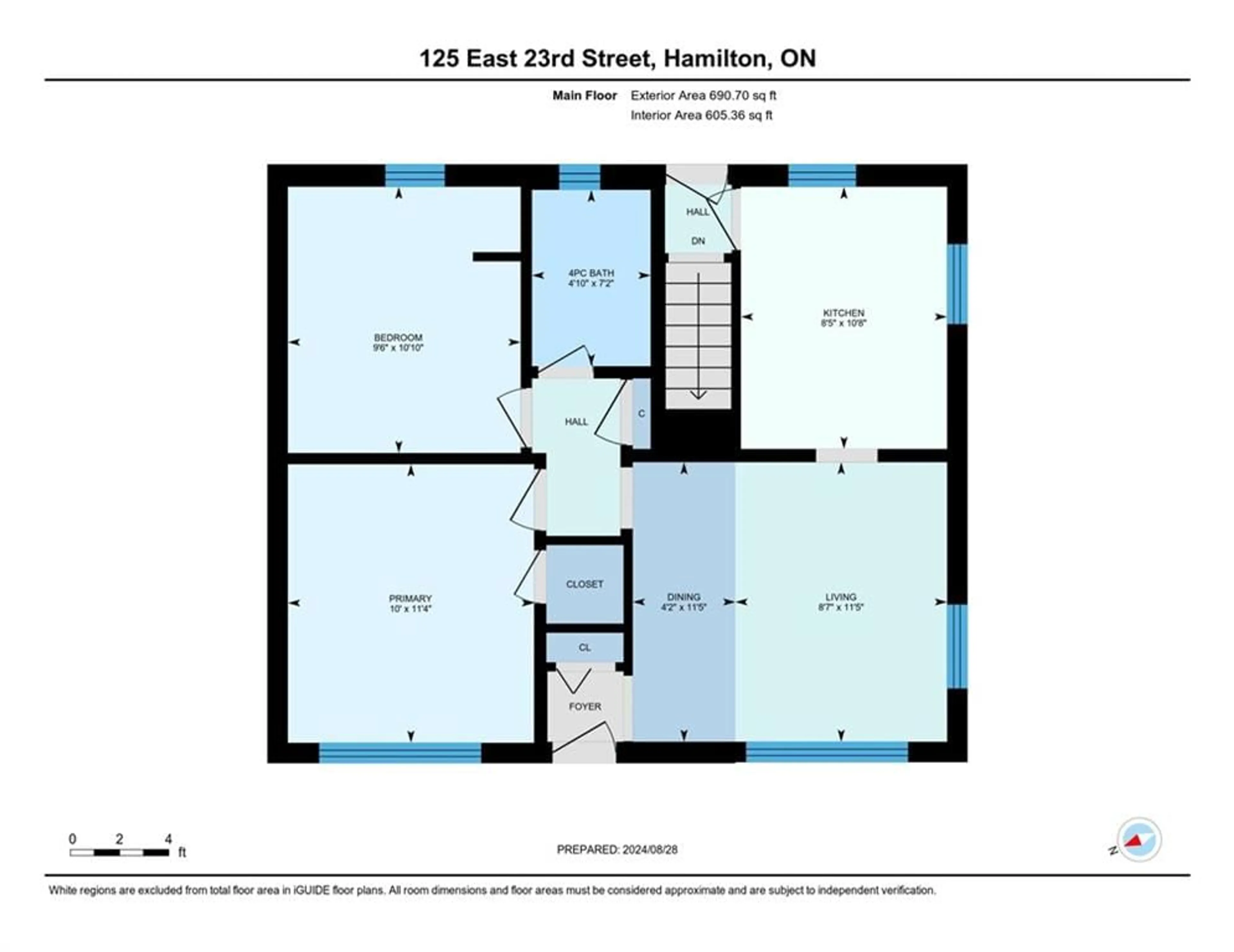 Floor plan for 125 EAST 23RD St, Hamilton Ontario L8V 2W7