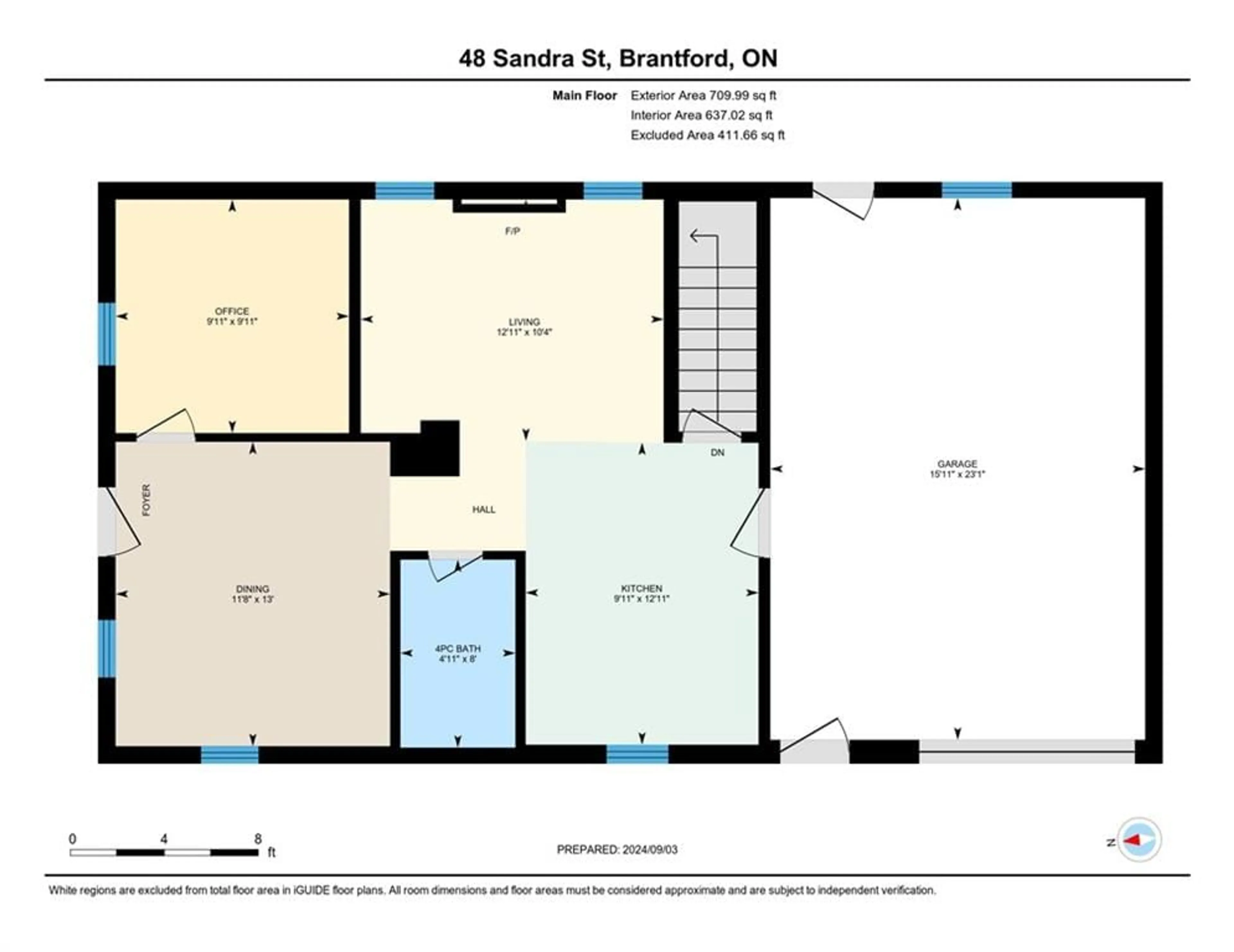 Floor plan for 48 SANDRA St, Brantford Ontario N3R 5P6