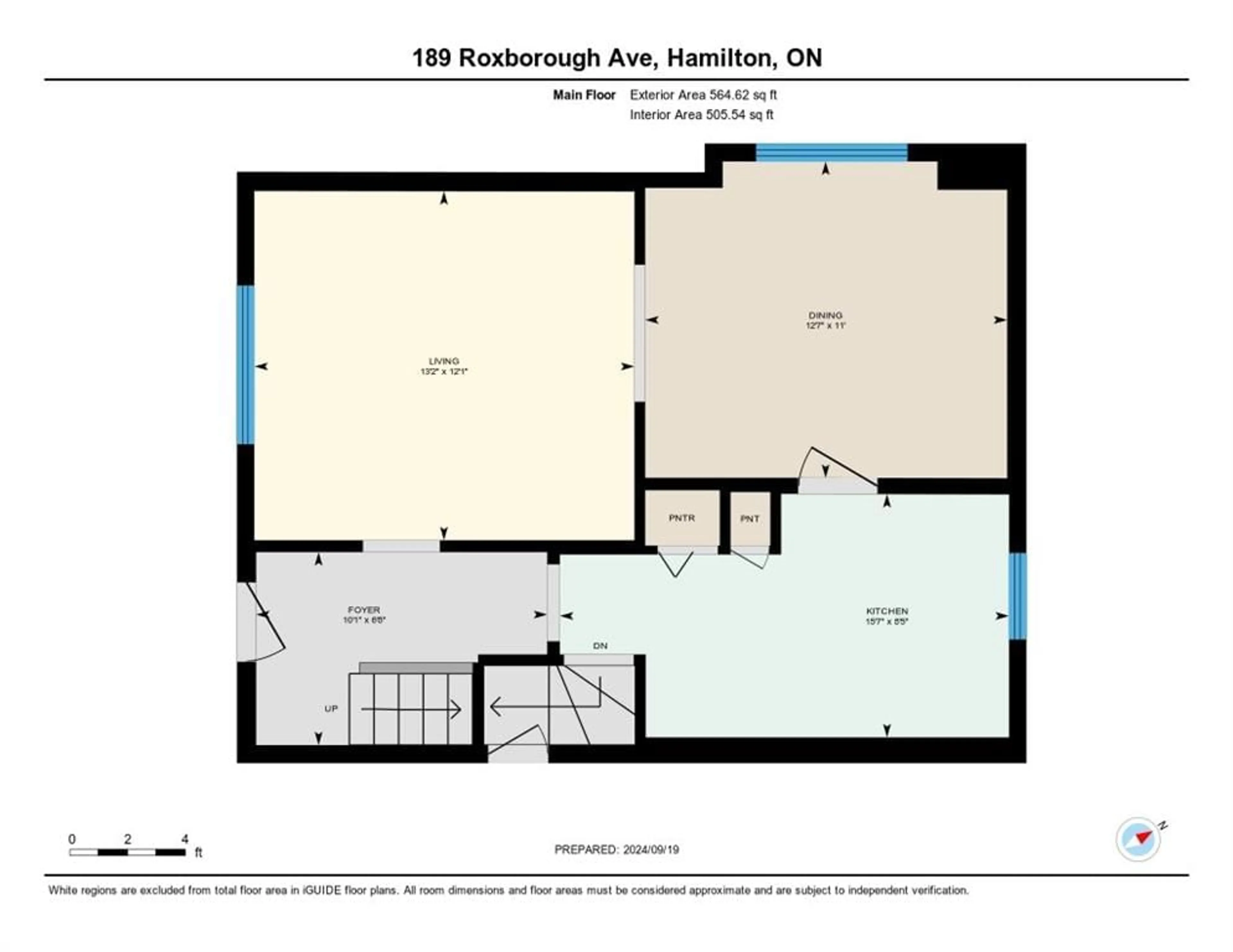 Floor plan for 189 ROXBOROUGH Ave, Hamilton Ontario L8H 1P2