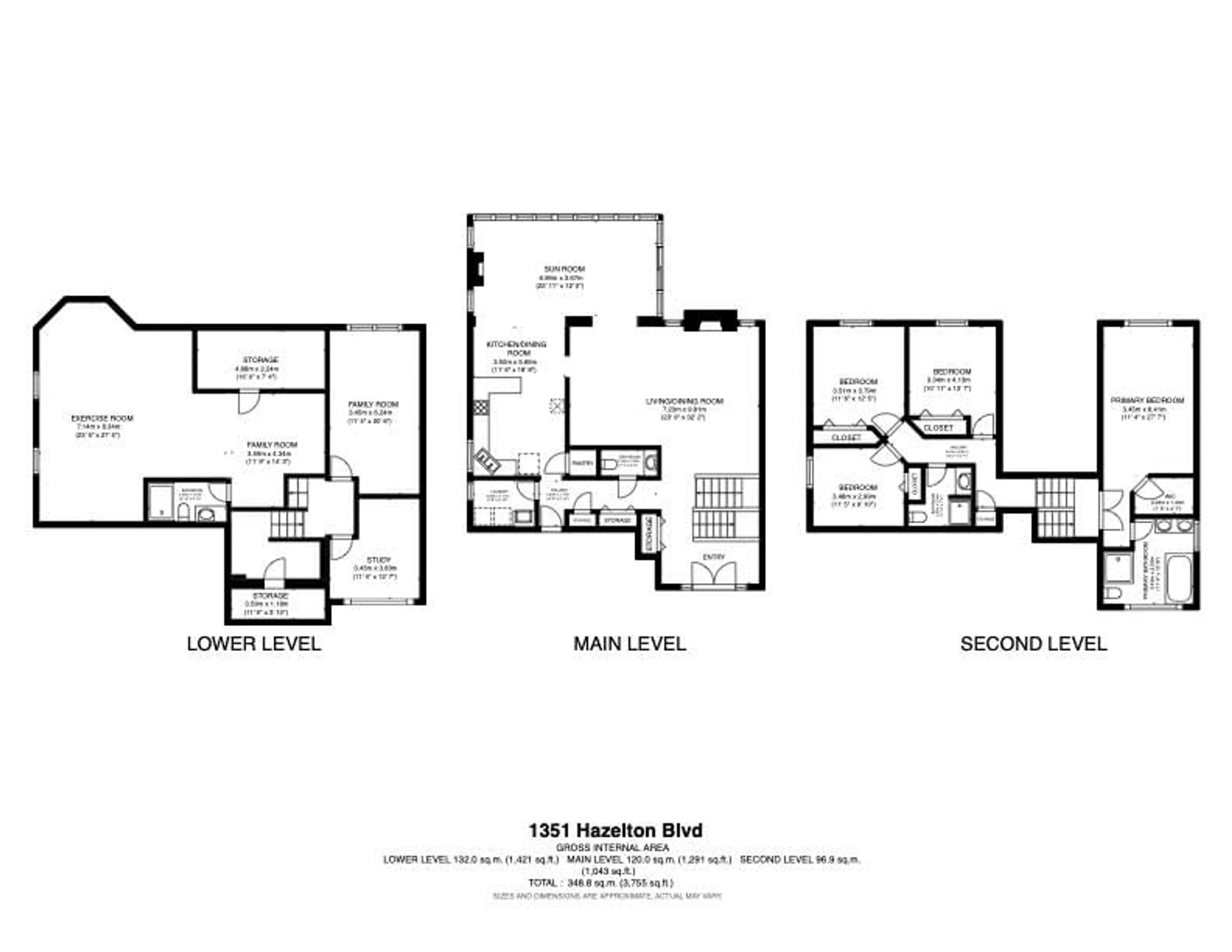 Floor plan for 1351 HAZELTON Blvd, Burlington Ontario L7P 4T9