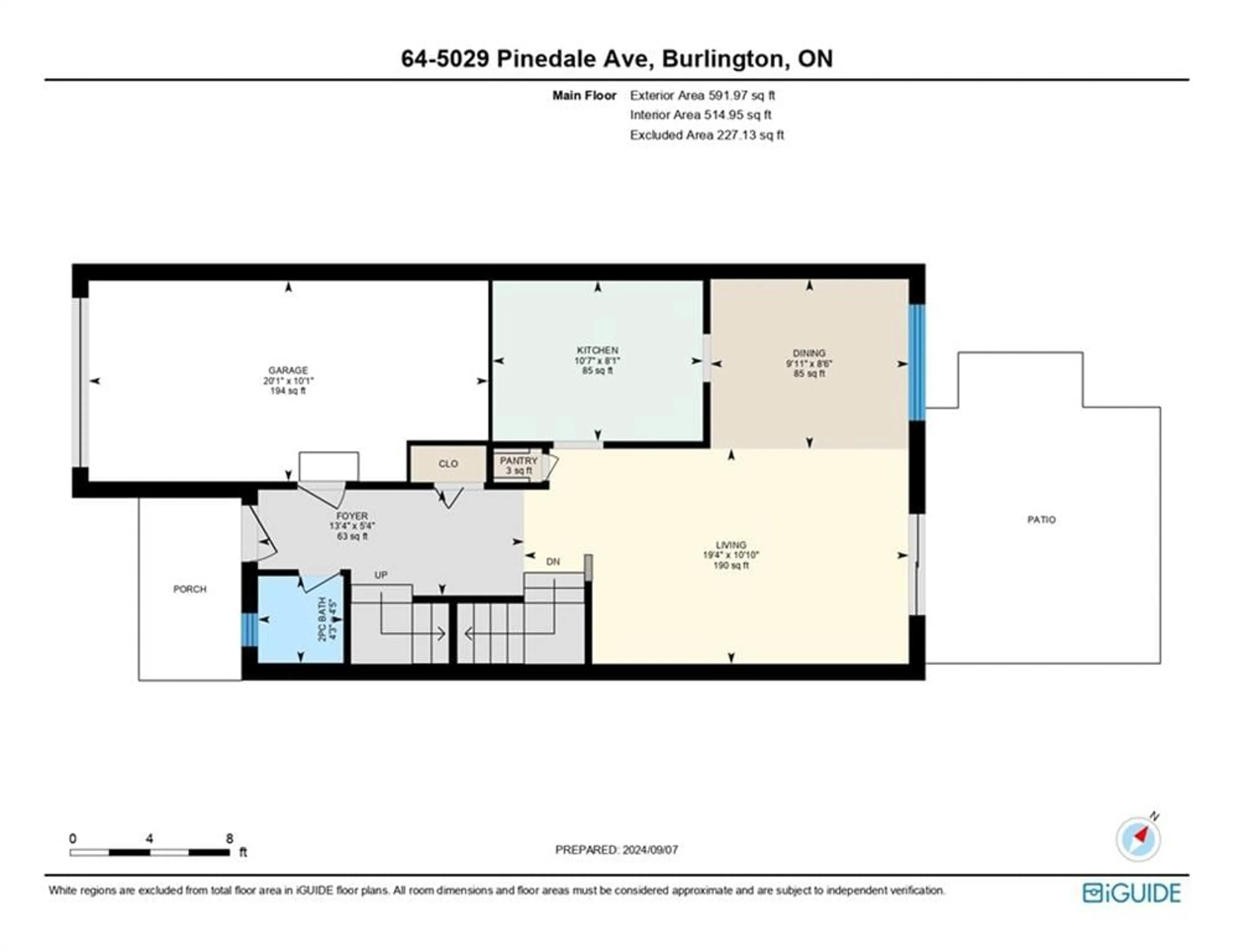 Floor plan for 5029 PINEDALE Ave #64, Burlington Ontario L7L 5J6