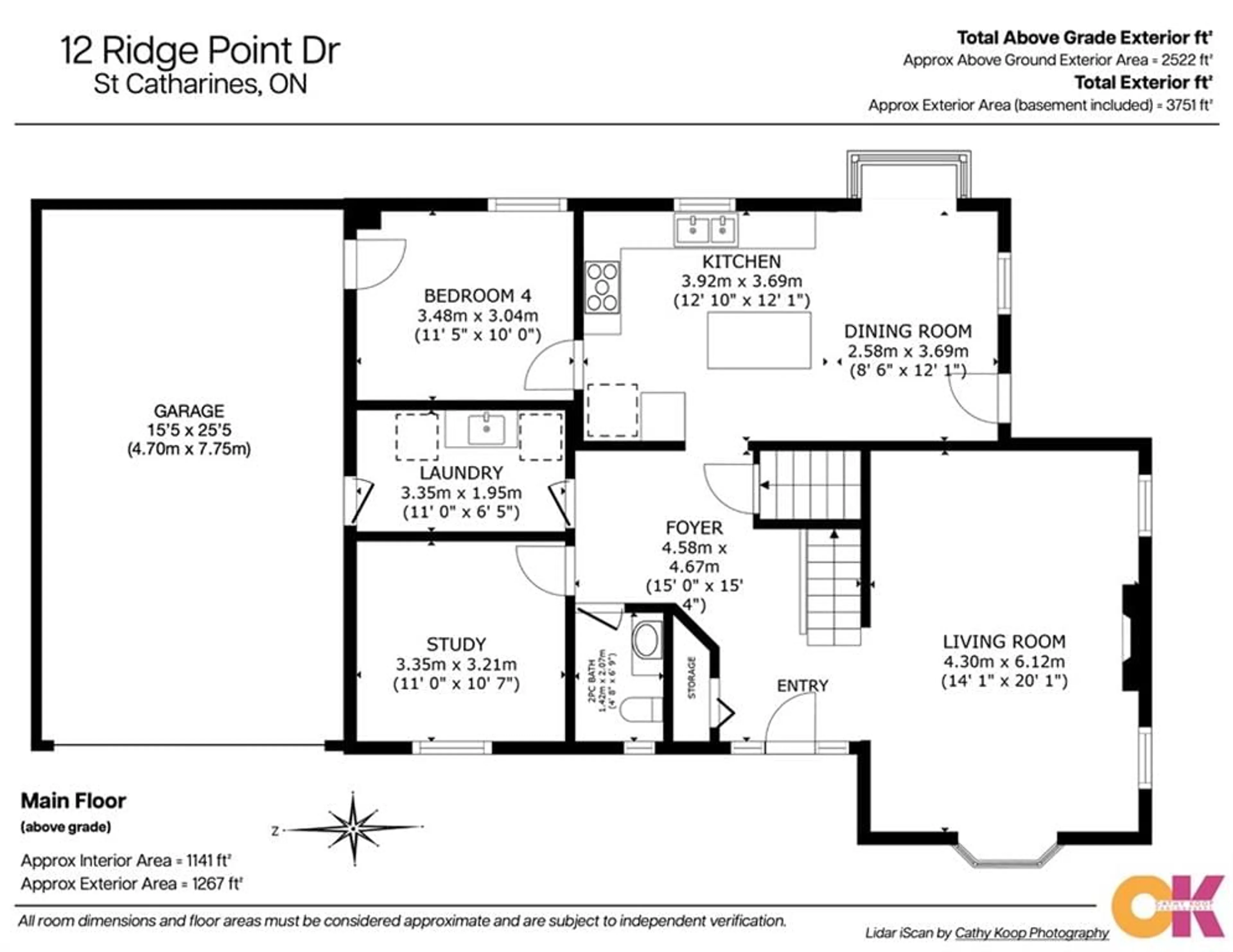 Floor plan for 12 RIDGE POINT Dr, St. Catharines Ontario L2T 2S9