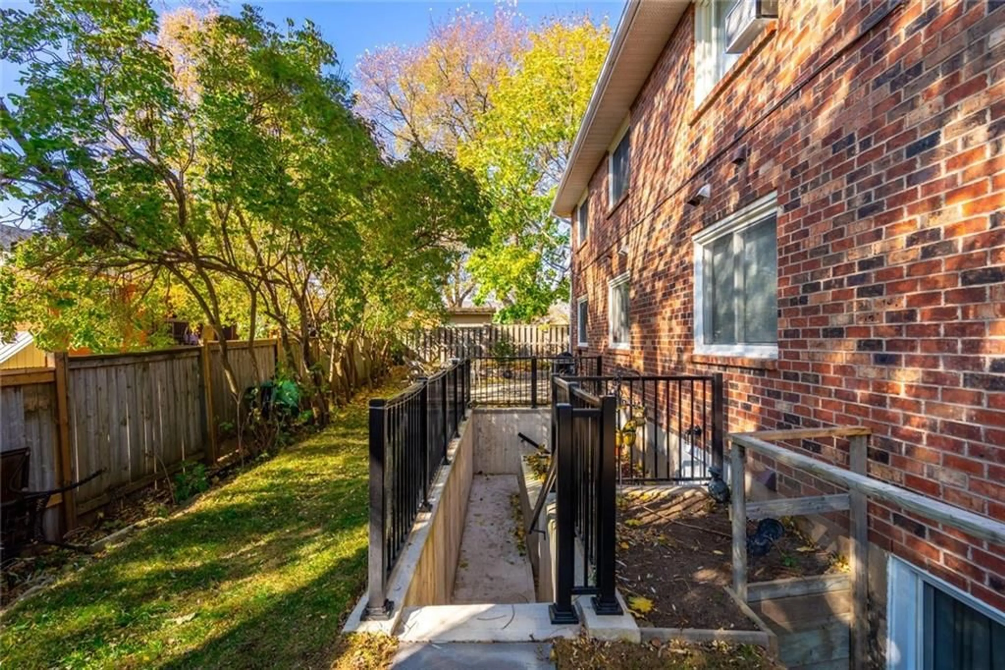 Patio, the fenced backyard for 81 Hamilton St, Waterdown Ontario L0R 2H0