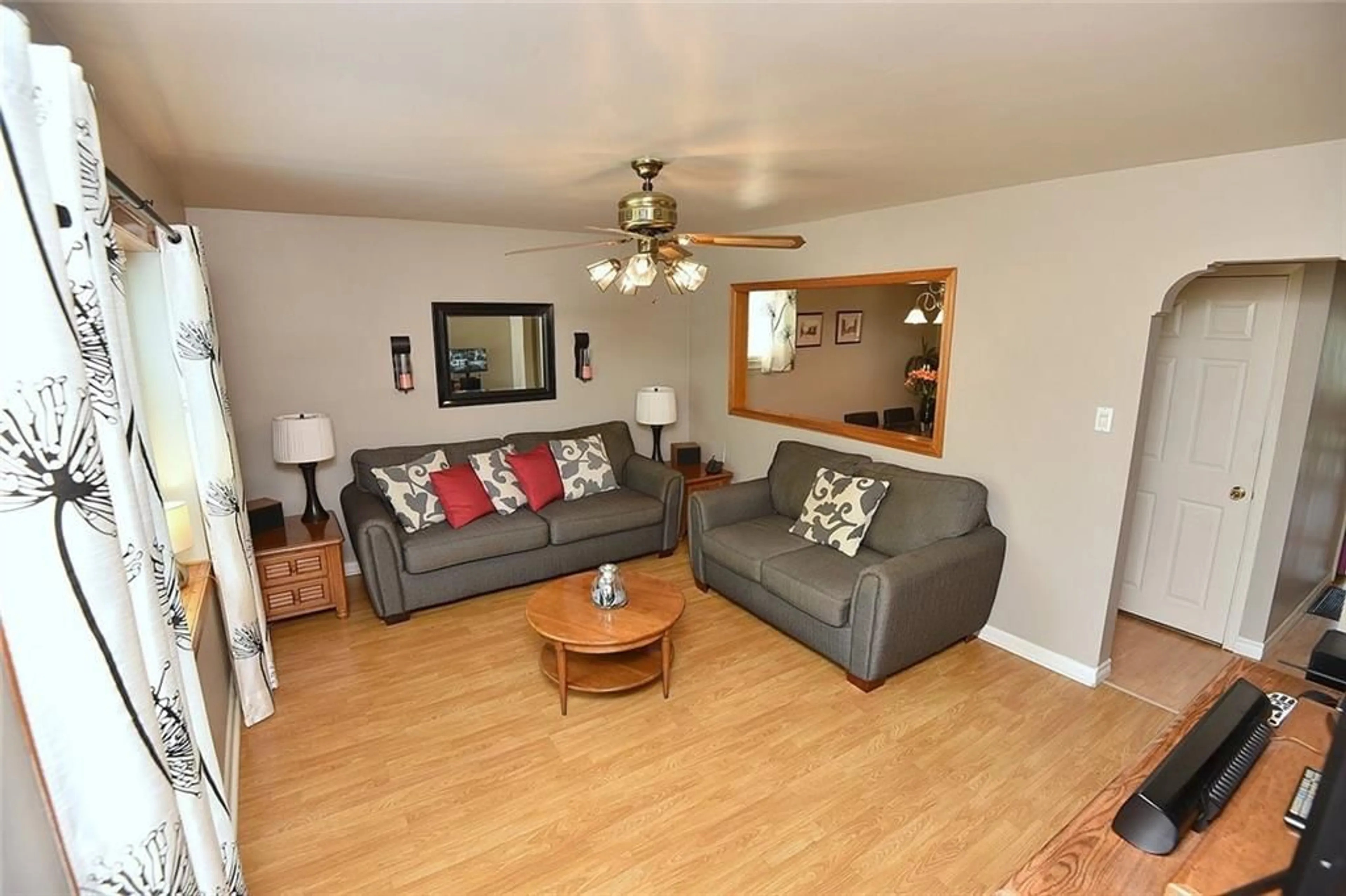 Living room, wood floors for 24 ARMSTRONG Ave, Hamilton Ontario L8H 1M5