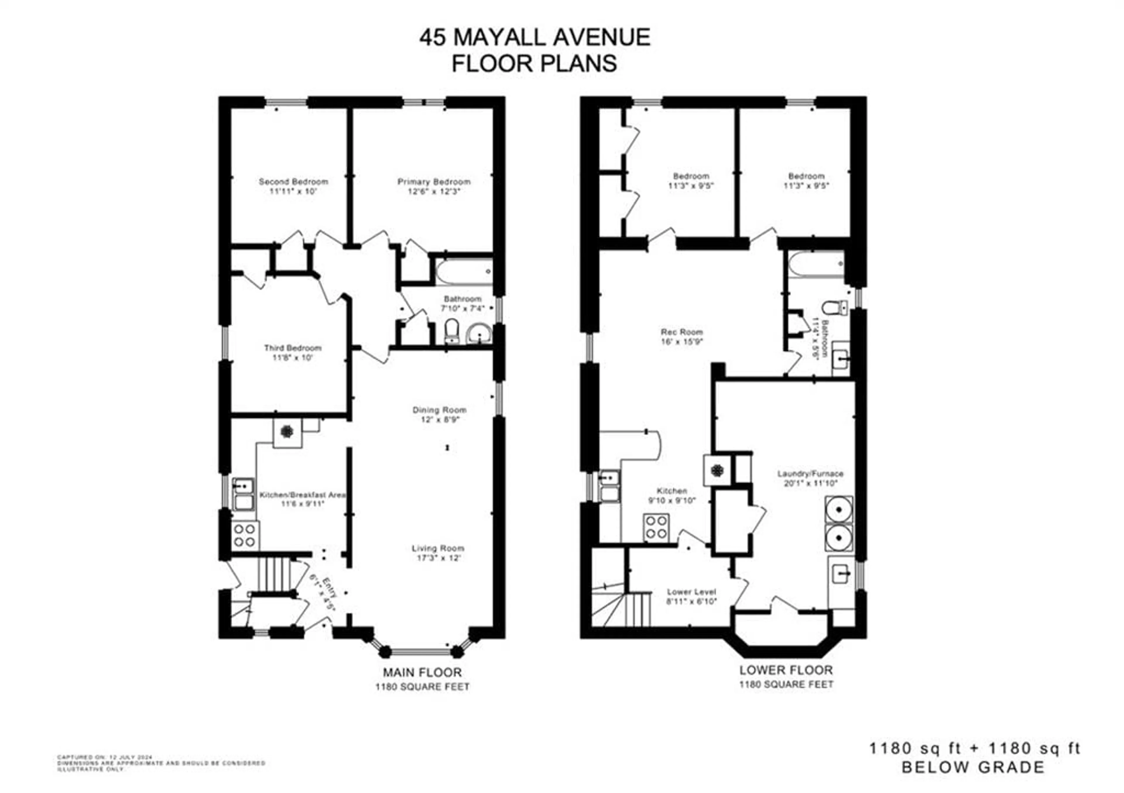 Floor plan for 45 MAYALL Ave, Toronto Ontario M3L 1E7