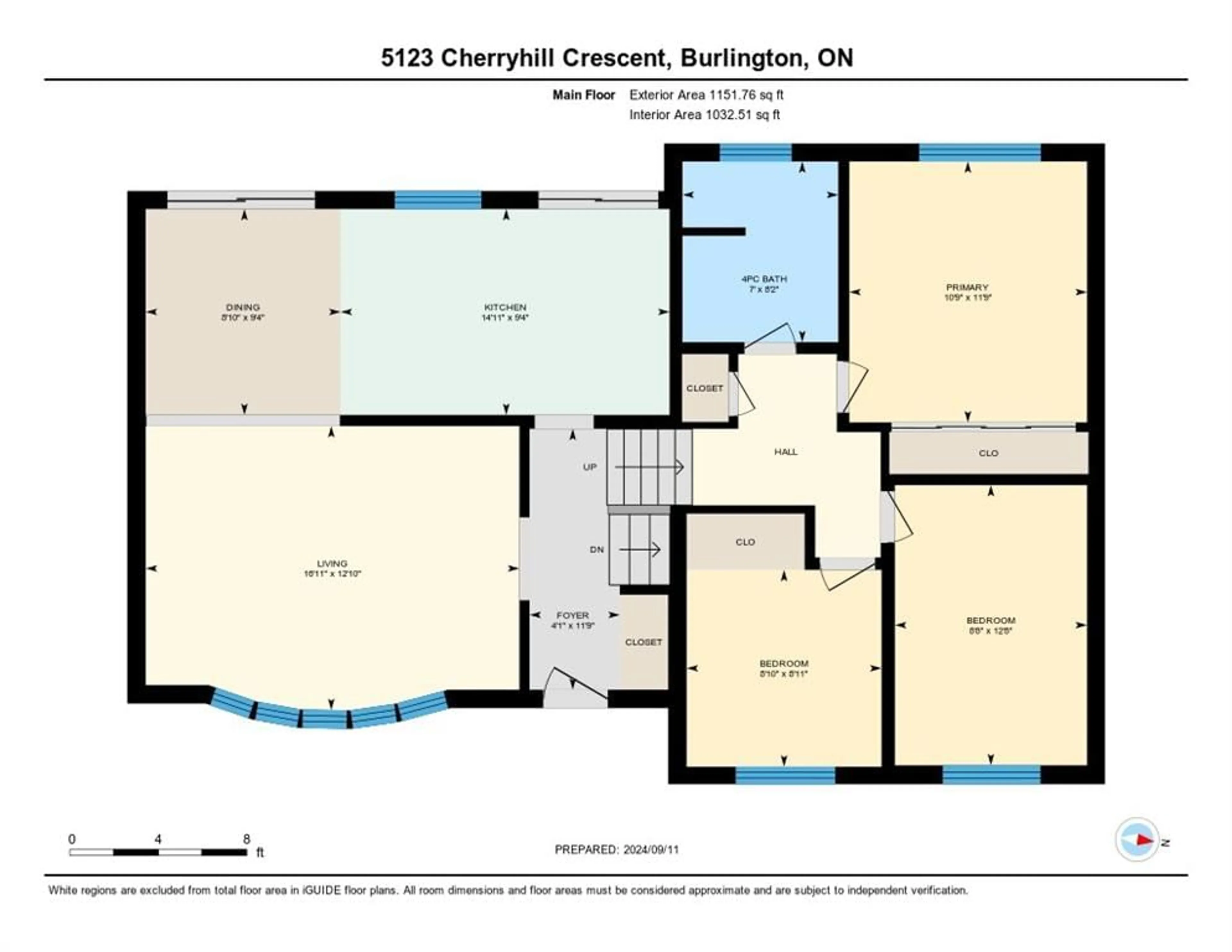 Floor plan for 5123 Cherryhill Cres, Burlington Ontario L7L 4B8