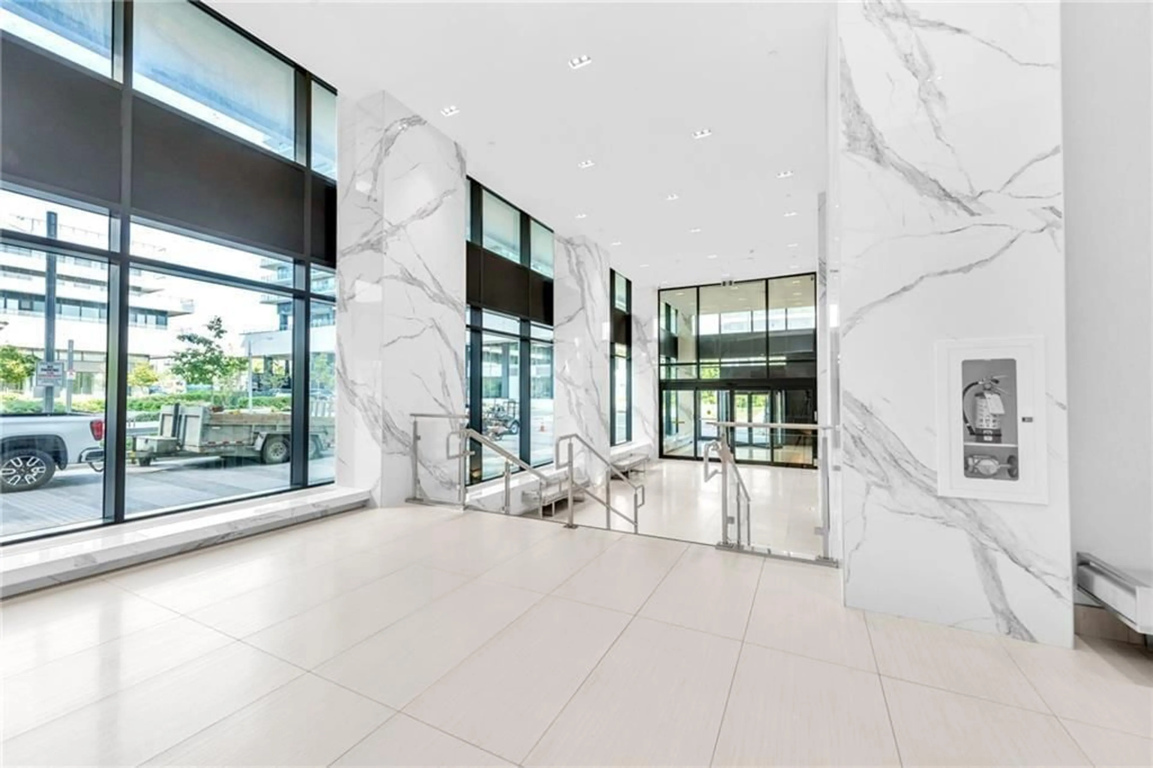 Indoor lobby, ceramic floors for 20 SHORE BREEZE Dr #3407, Toronto Ontario M8V 0C7