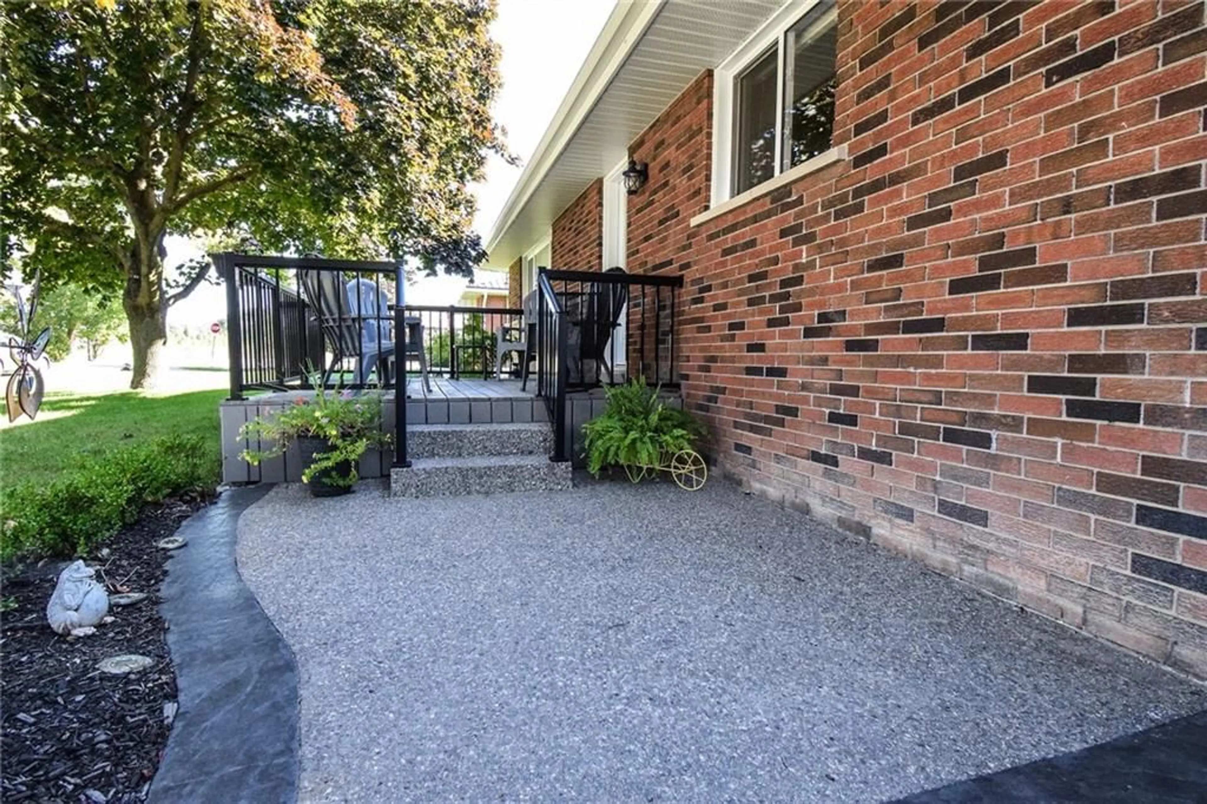 Patio, the fenced backyard for 30 SHERRING St, Hagersville Ontario N0A 1H0