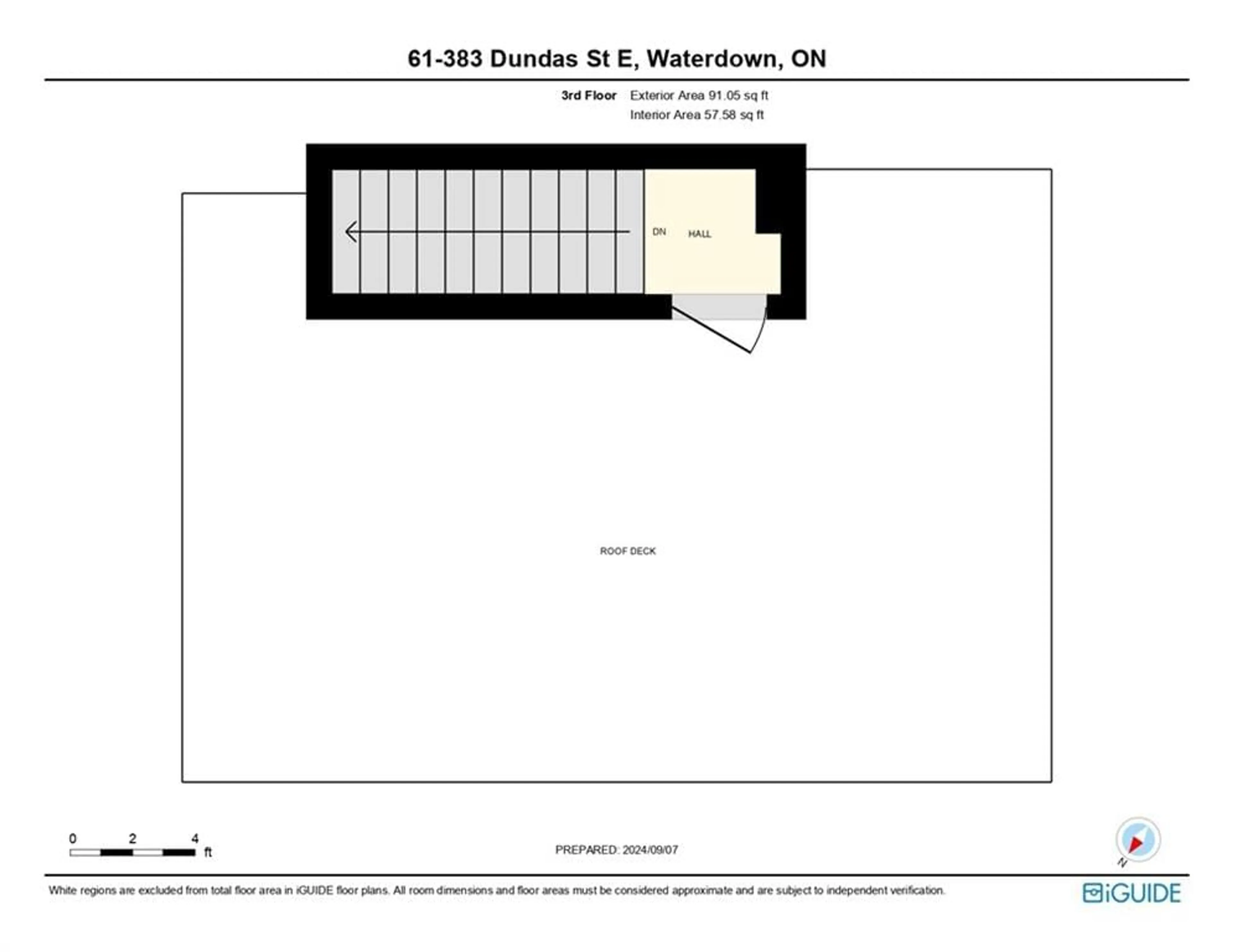 Floor plan for 383 DUNDAS St #61, Waterdown Ontario L8B 1X6