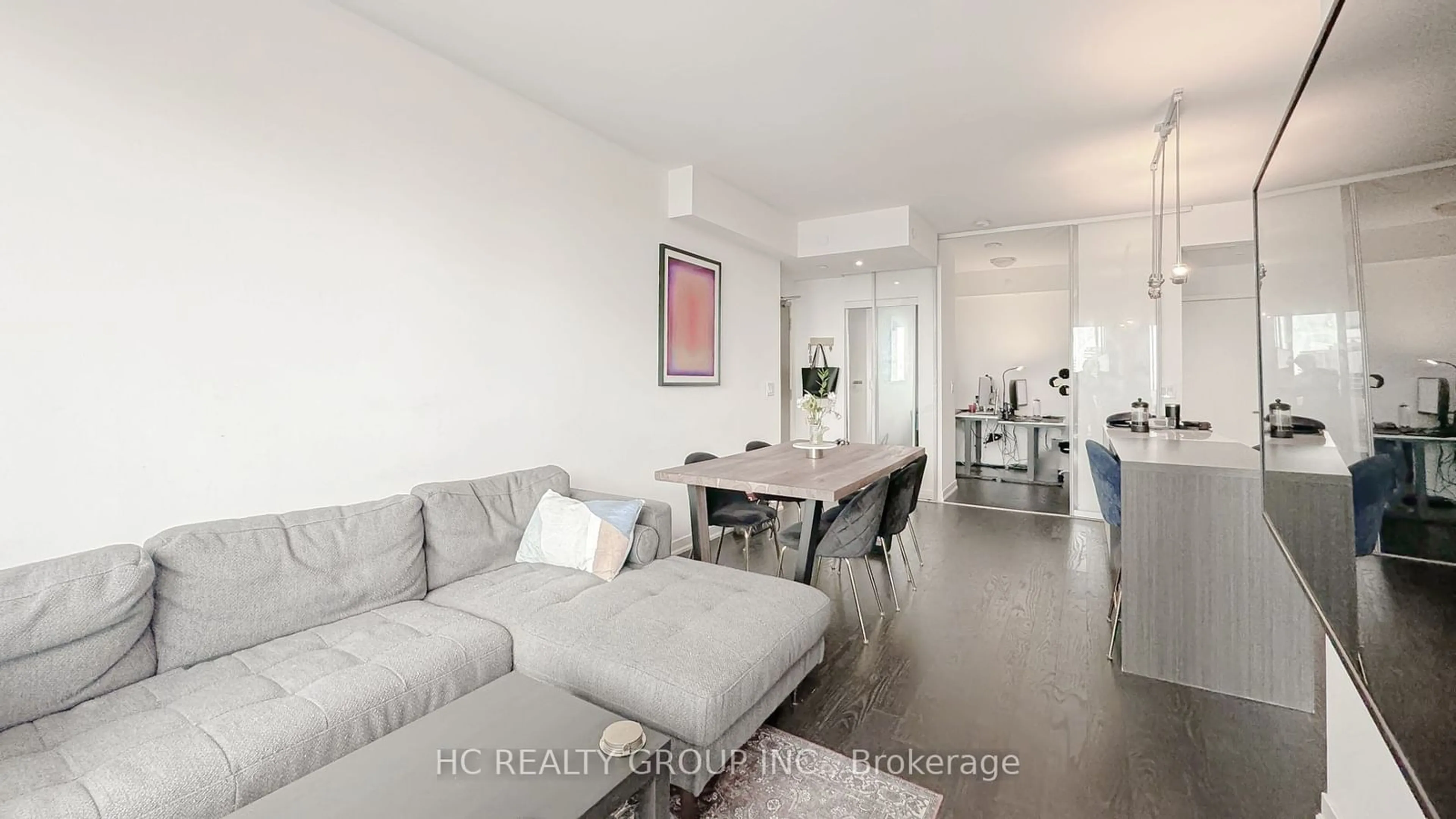 Living room, wood floors for 100 Harbour St #6506, Toronto Ontario M5J 0B5