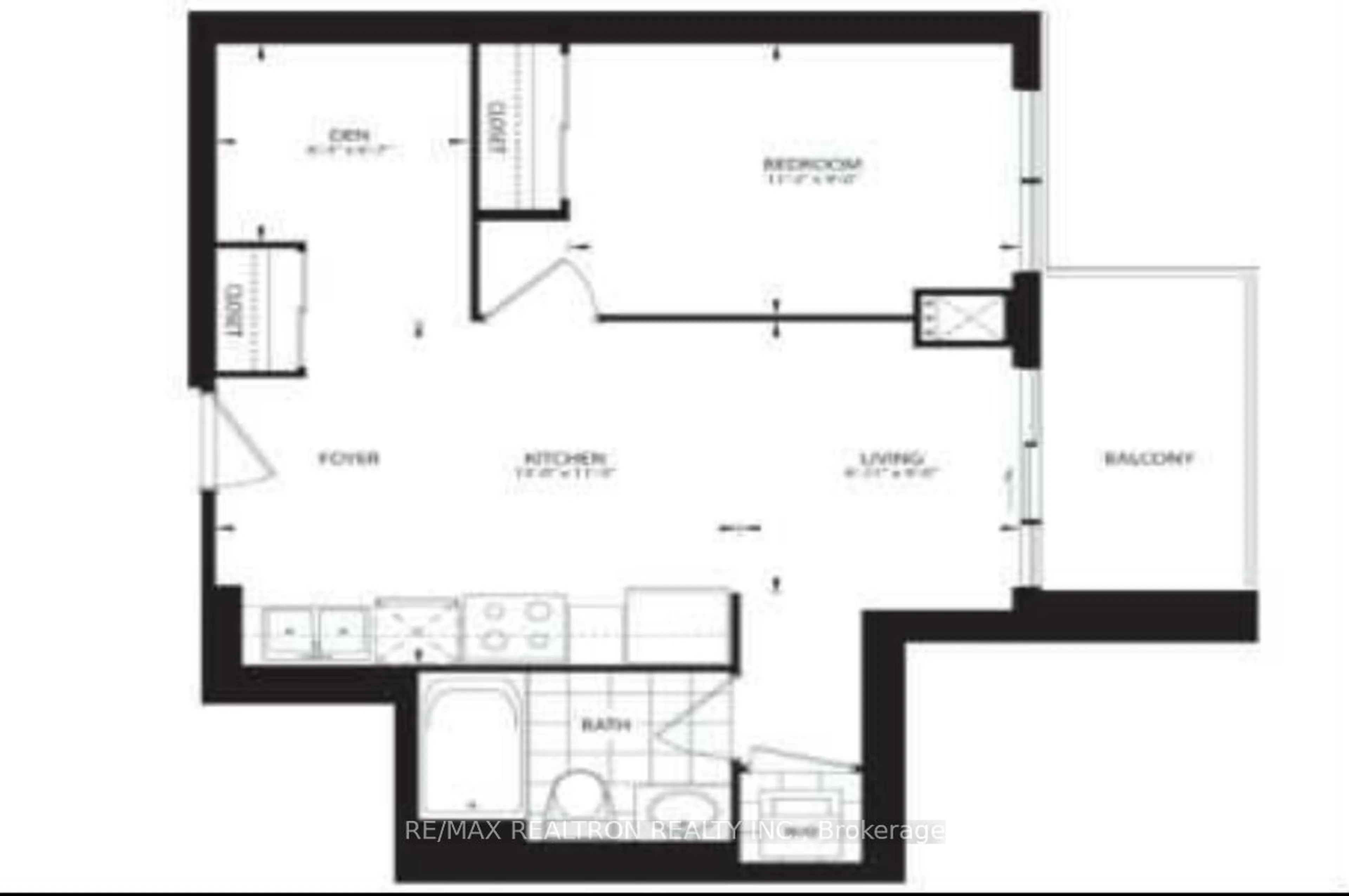 Floor plan for 33 Bay St #805, Toronto Ontario M5J 2Z3