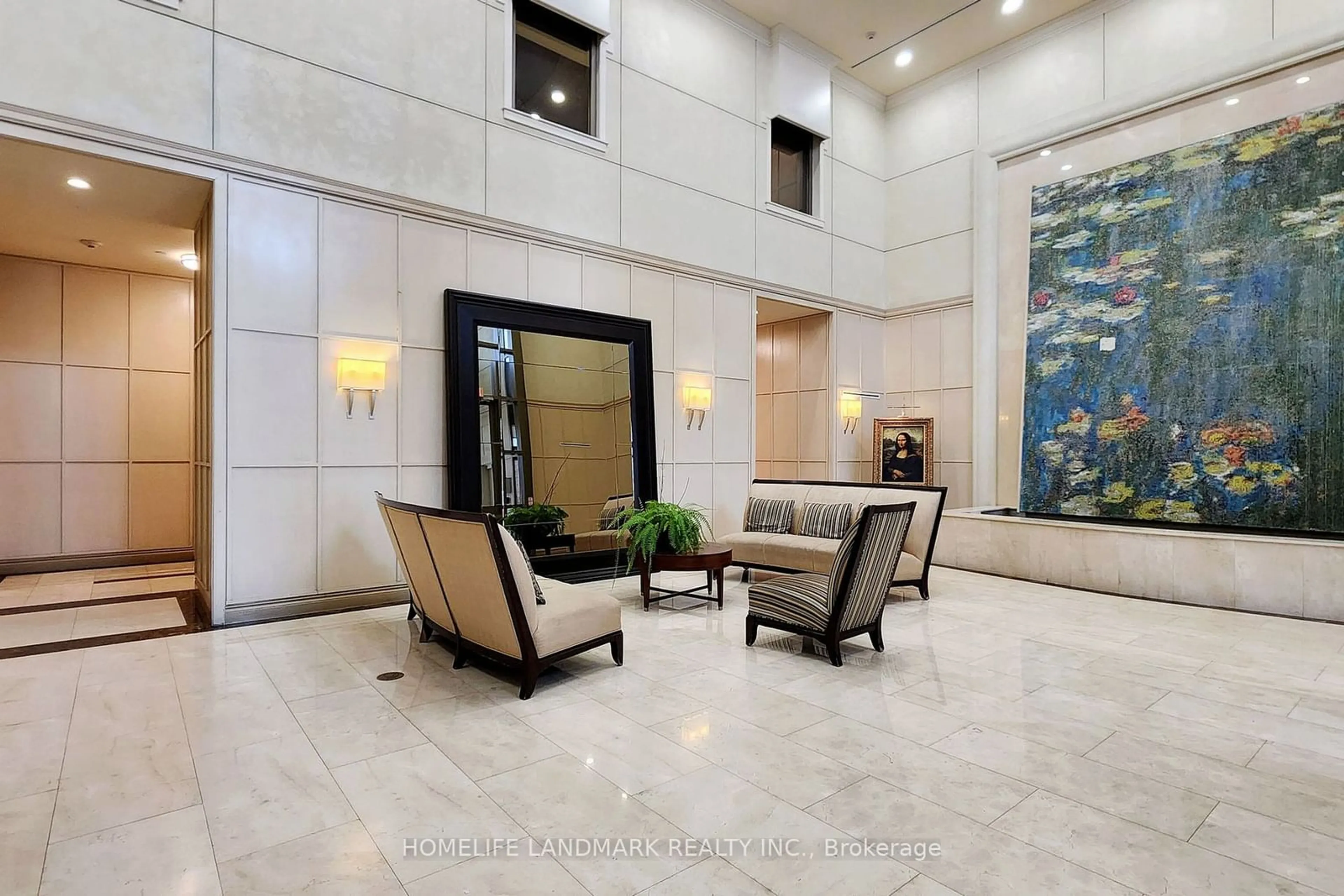 Indoor lobby, ceramic floors for 18 Holmes Ave #315, Toronto Ontario M2N 4L9