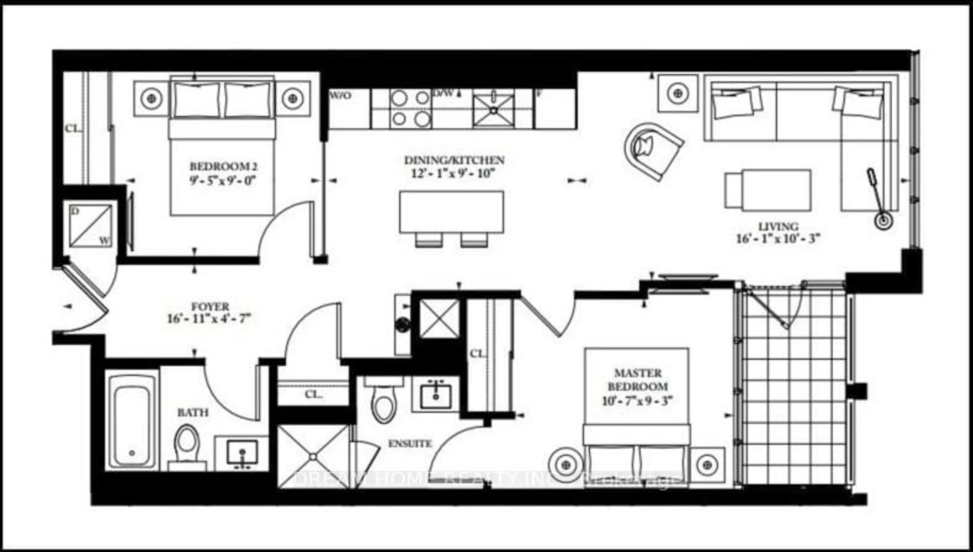 Floor plan for 32 Davenport Rd #1306, Toronto Ontario M5R 0B5