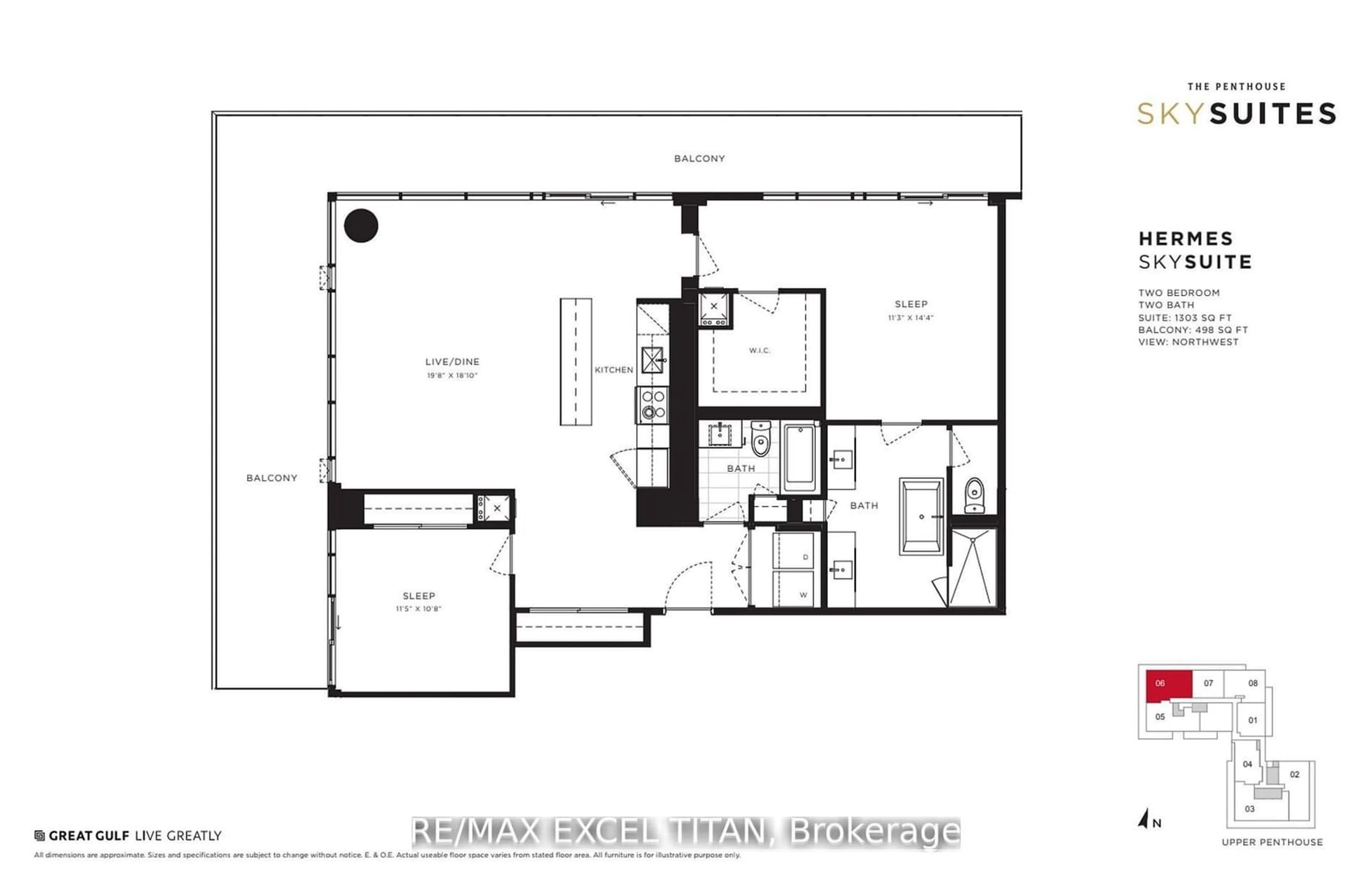 Floor plan for 20 Lombard St #UPH06, Toronto Ontario M5C 0A7