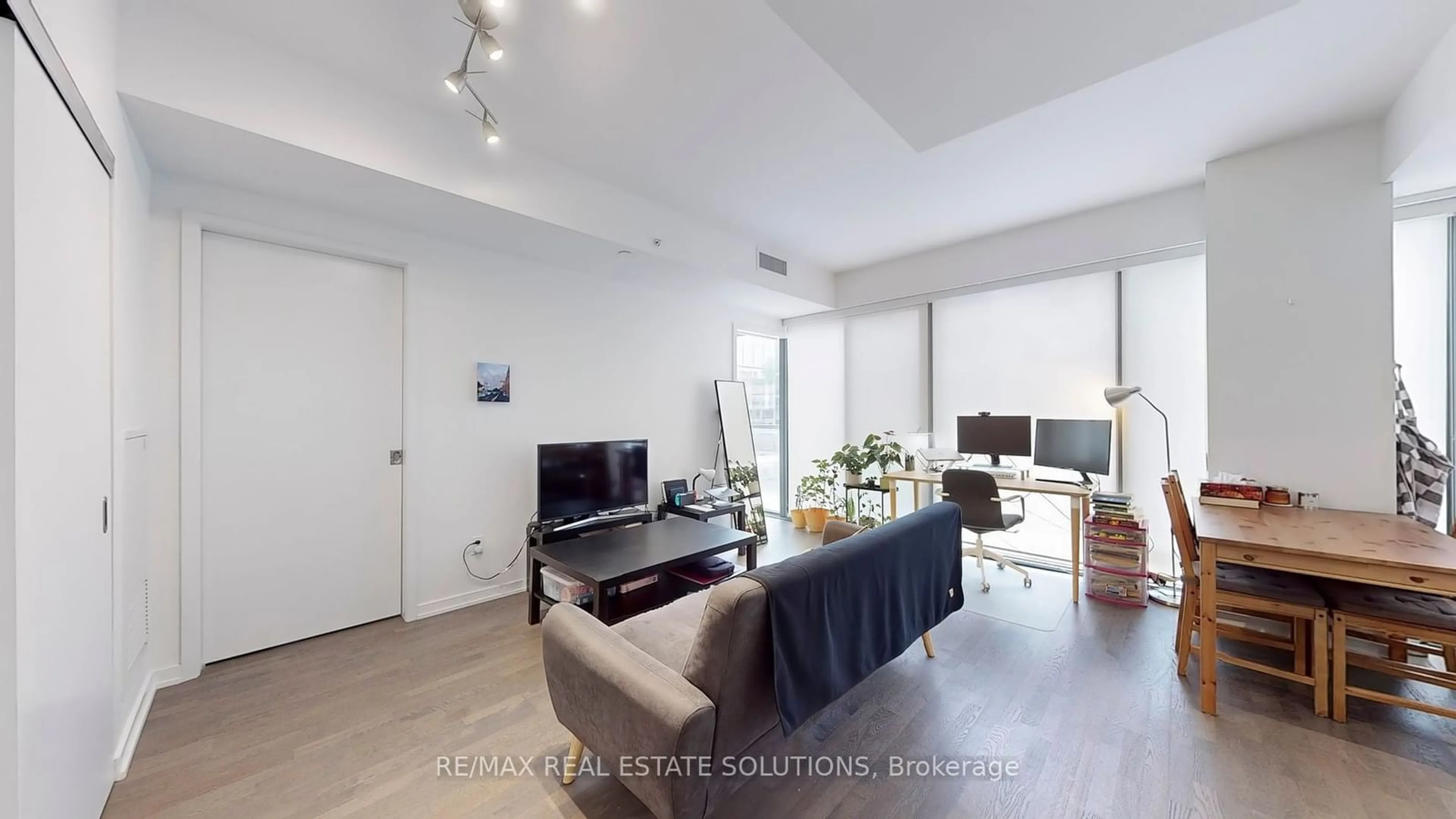 Living room, wood floors for 60 Colborne St #601, Toronto Ontario M5E 0B7