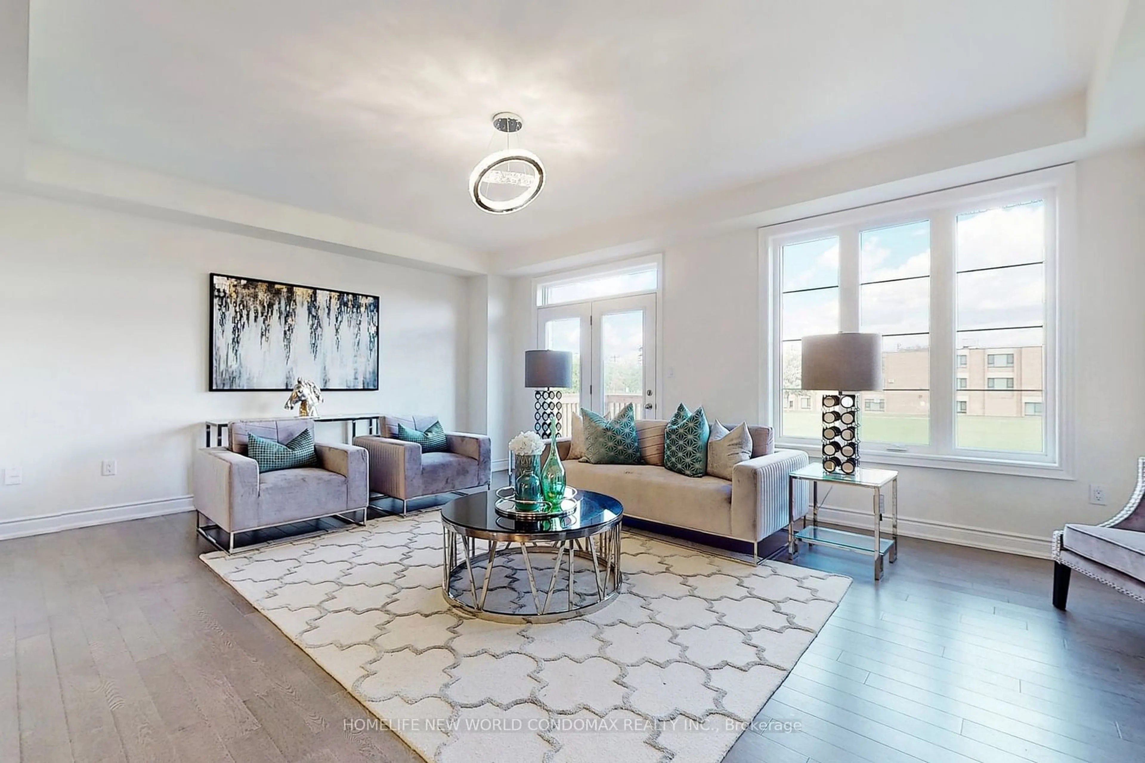 Living room, carpet floors for 73 William Durie Way, Toronto Ontario M2R 0A9