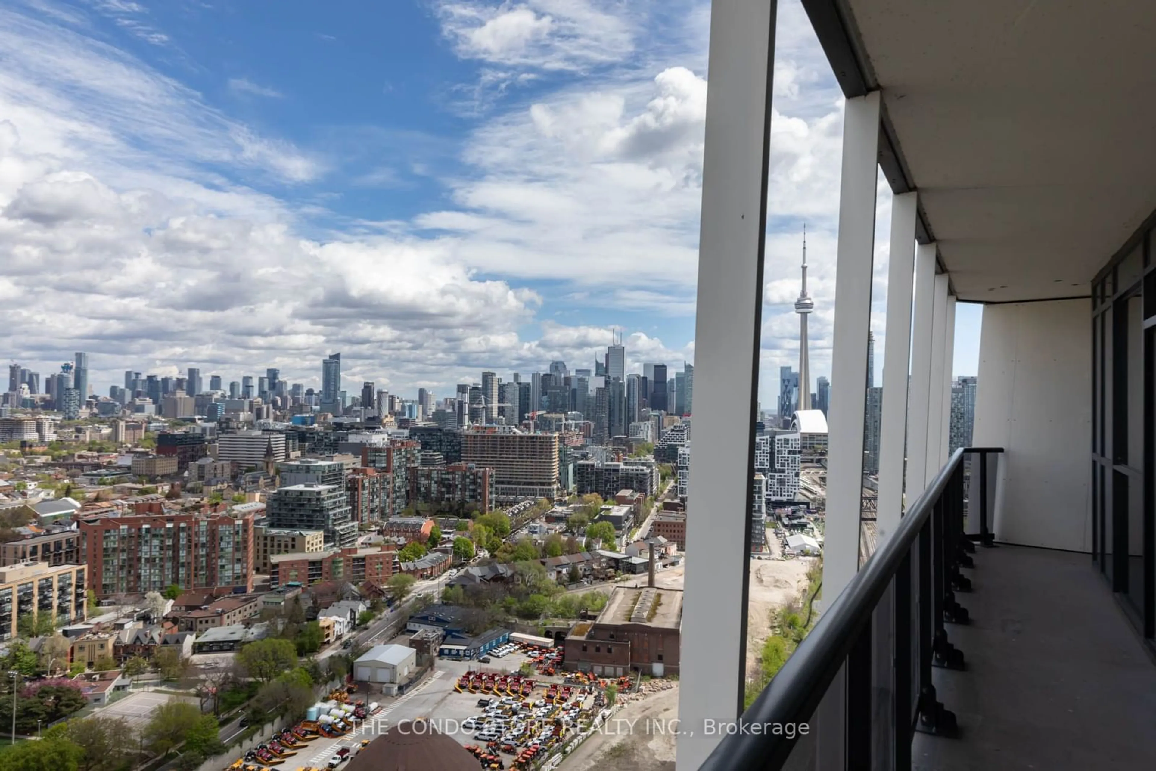 A pic from exterior of the house or condo, the view of city buildings for 50 Ordnance St #2909, Toronto Ontario M6K 0C9