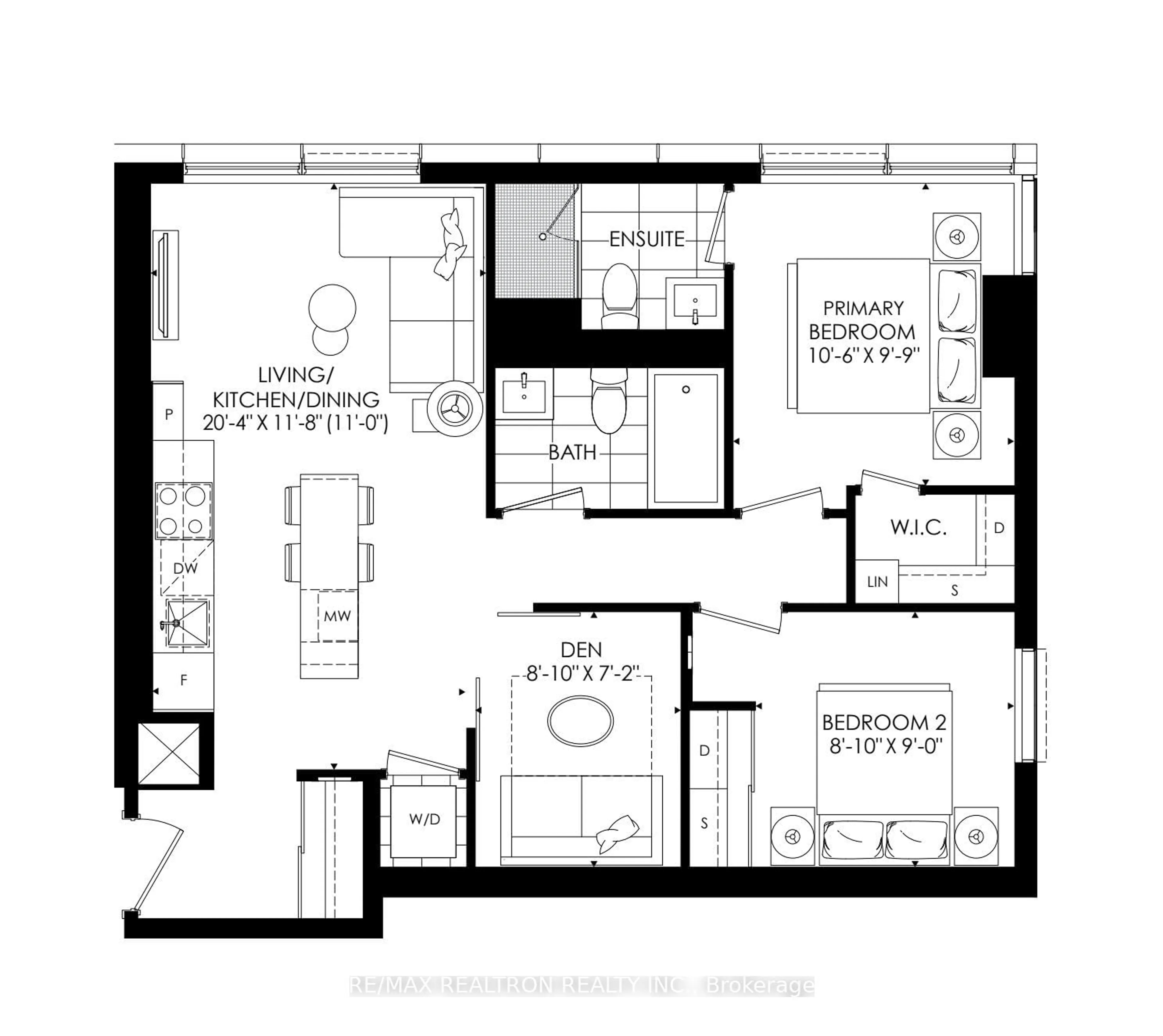 Floor plan for 89 Church St #1604, Toronto Ontario M5C 2G3