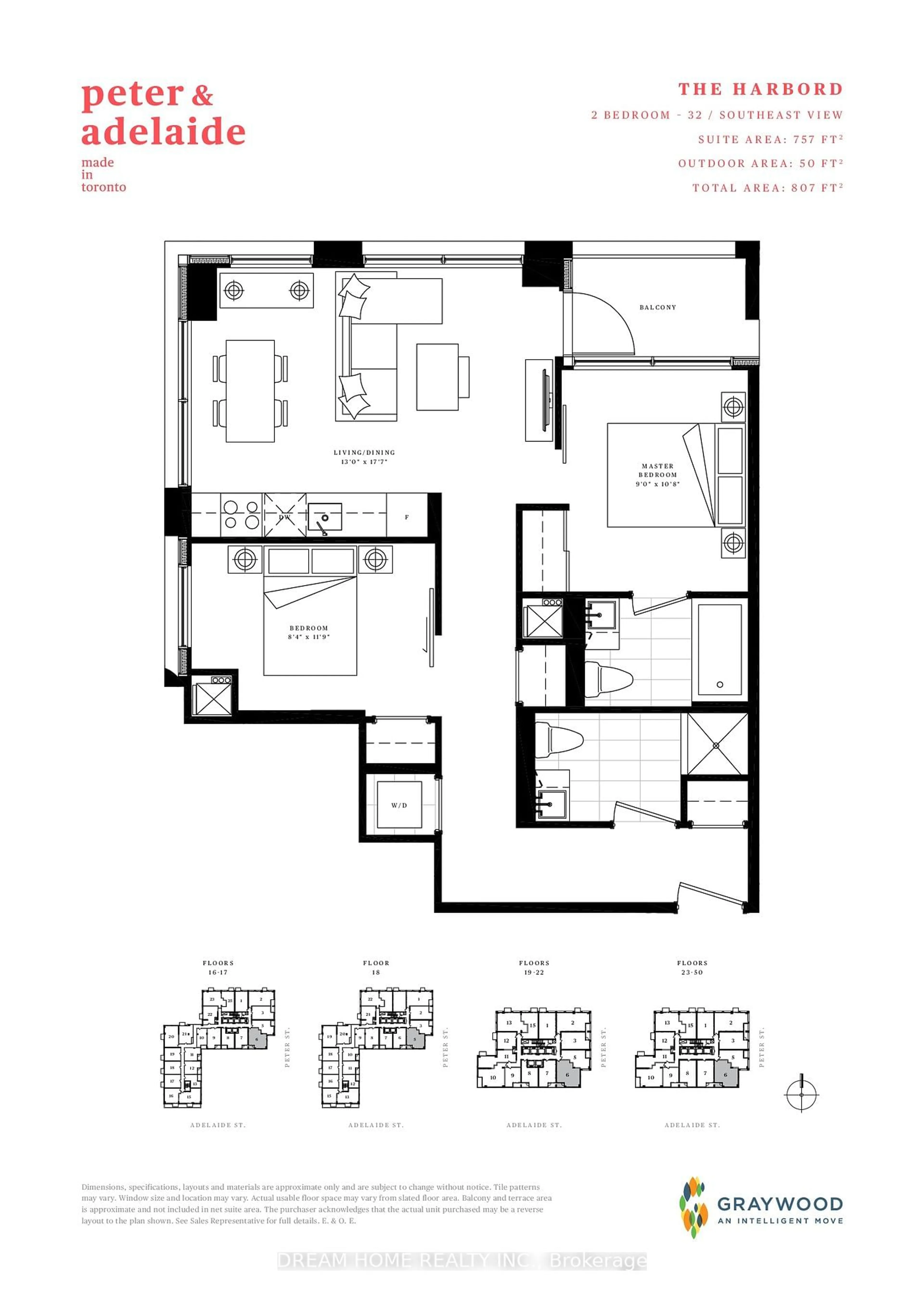 Floor plan for 108 Peter St #2706, Toronto Ontario M5V 0W2