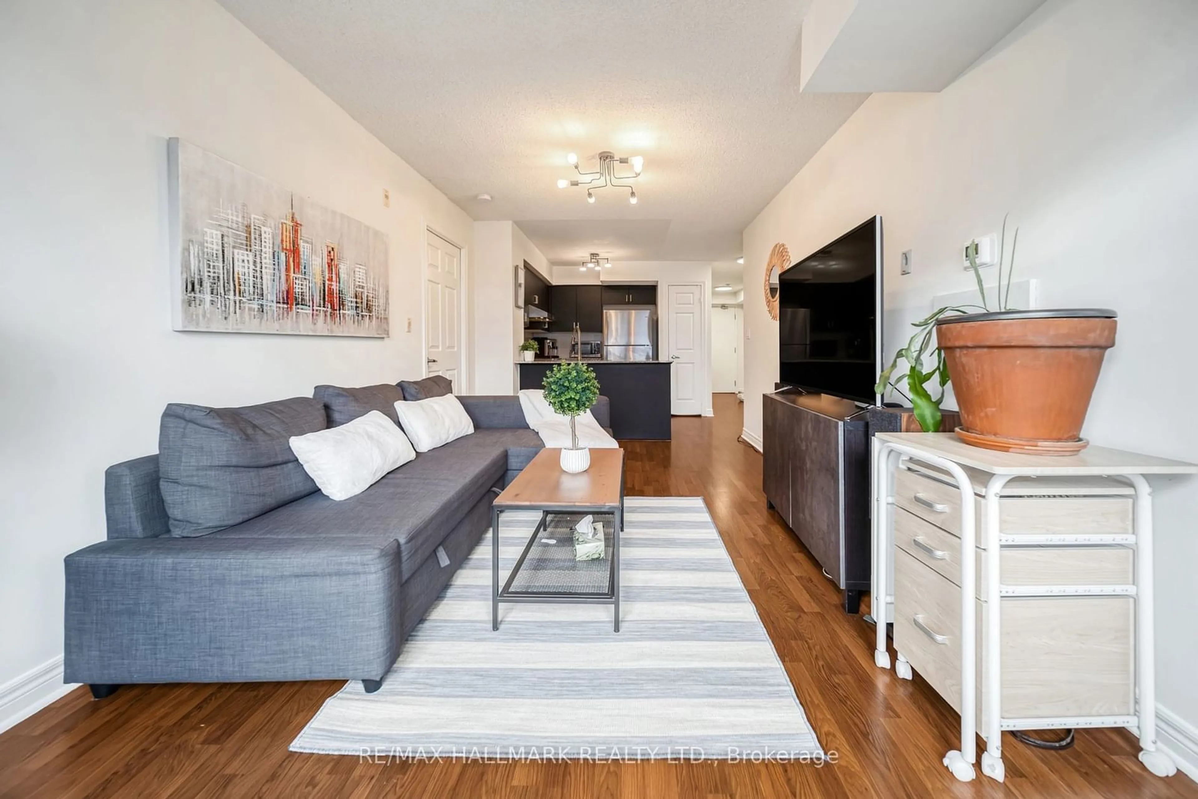 Living room, wood floors for 225 Wellesley St #1002, Toronto Ontario M4X 1X8