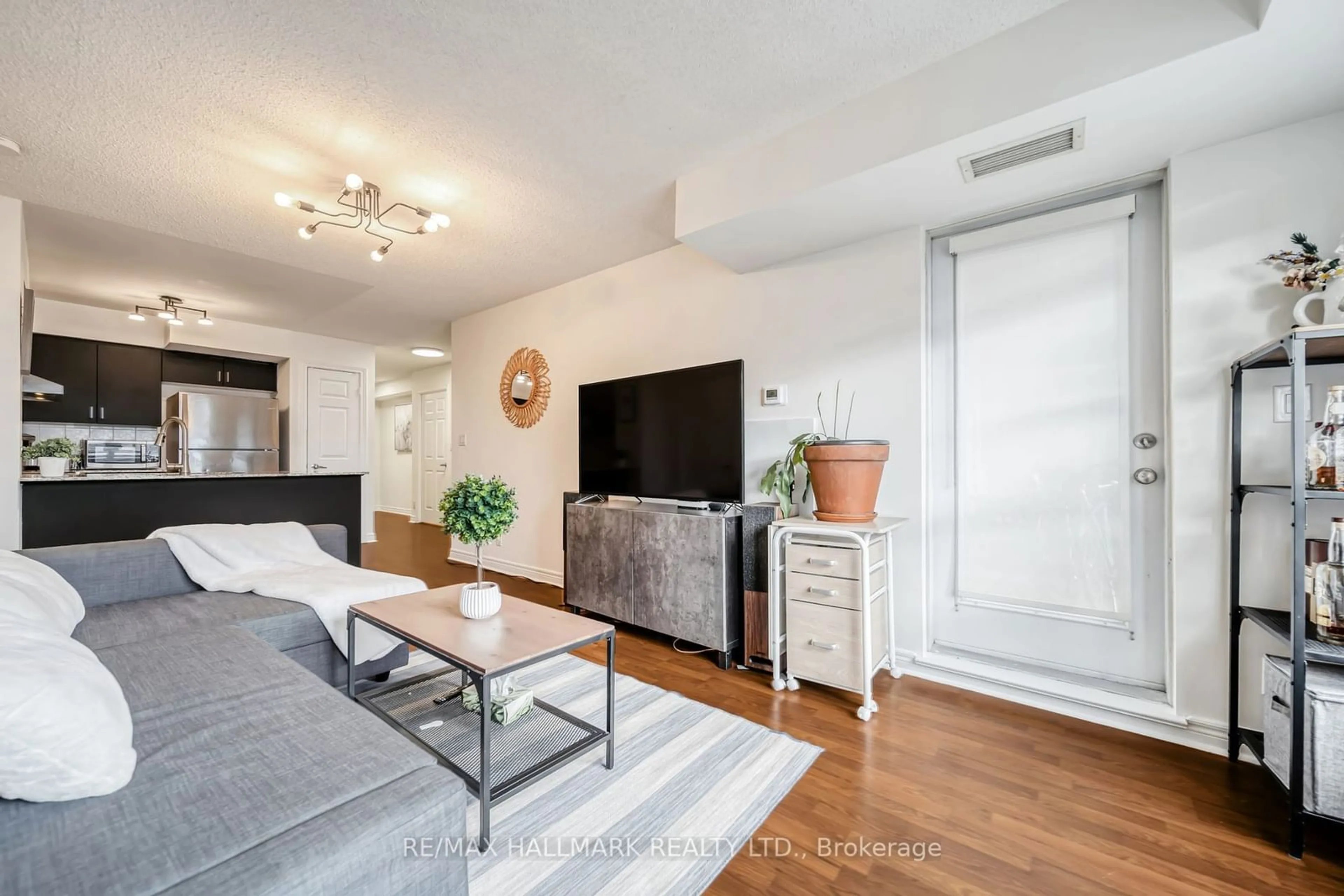 Living room, wood floors for 225 Wellesley St #1002, Toronto Ontario M4X 1X8