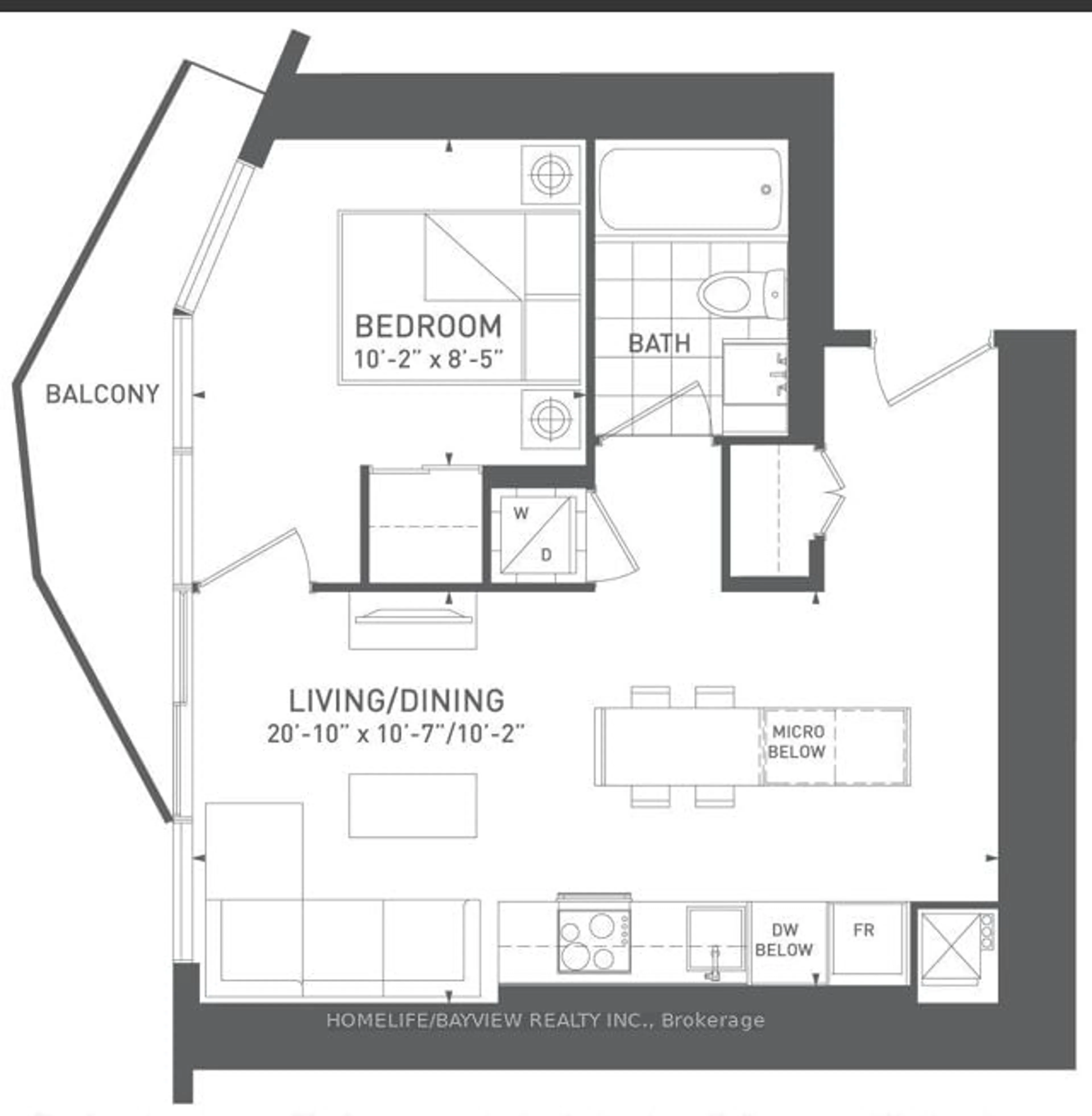 Floor plan for 88 Harbour St #6601, Toronto Ontario M5J 0C3