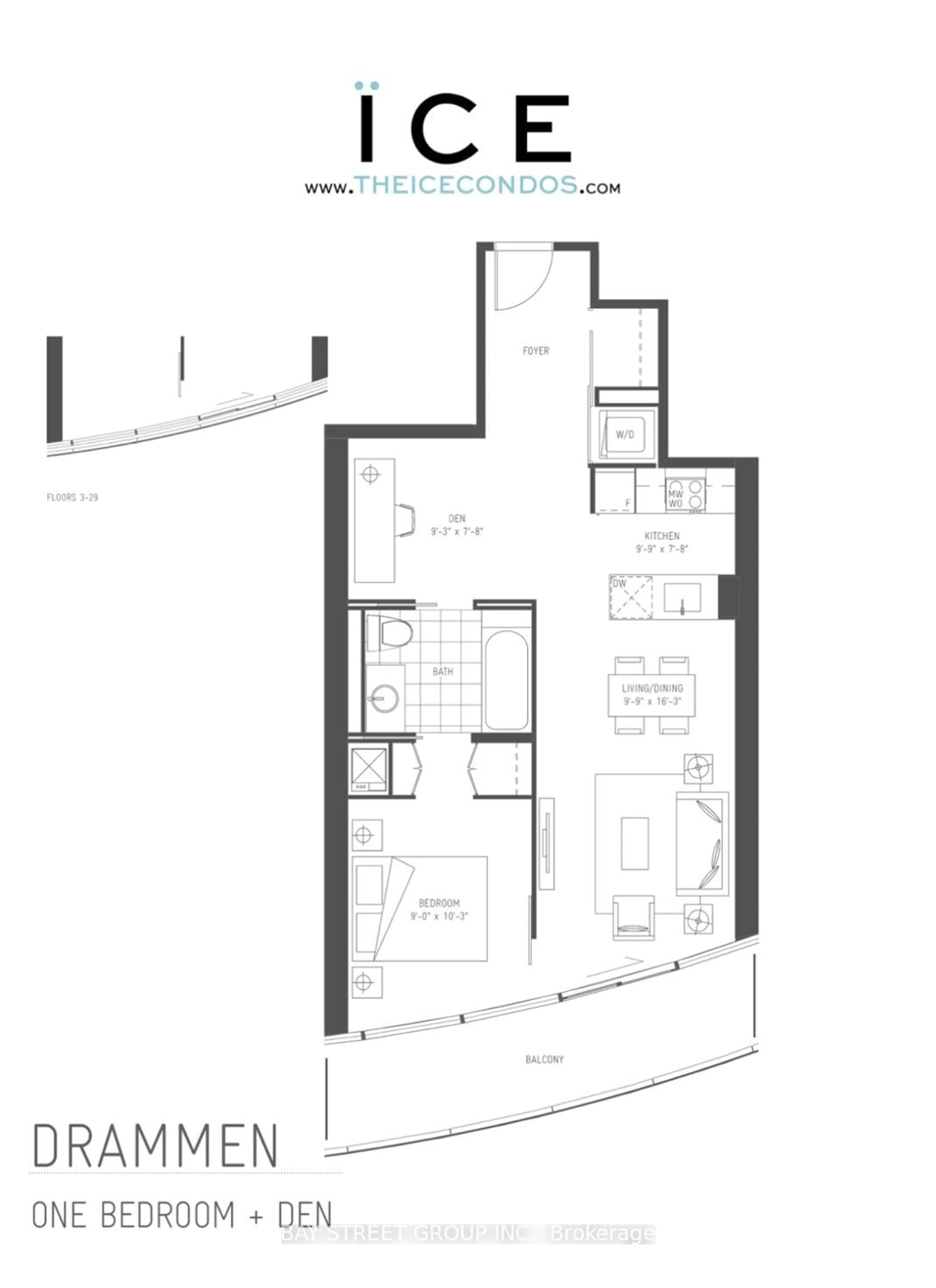 Floor plan for 12 York St #5003, Toronto Ontario M5J 0A9