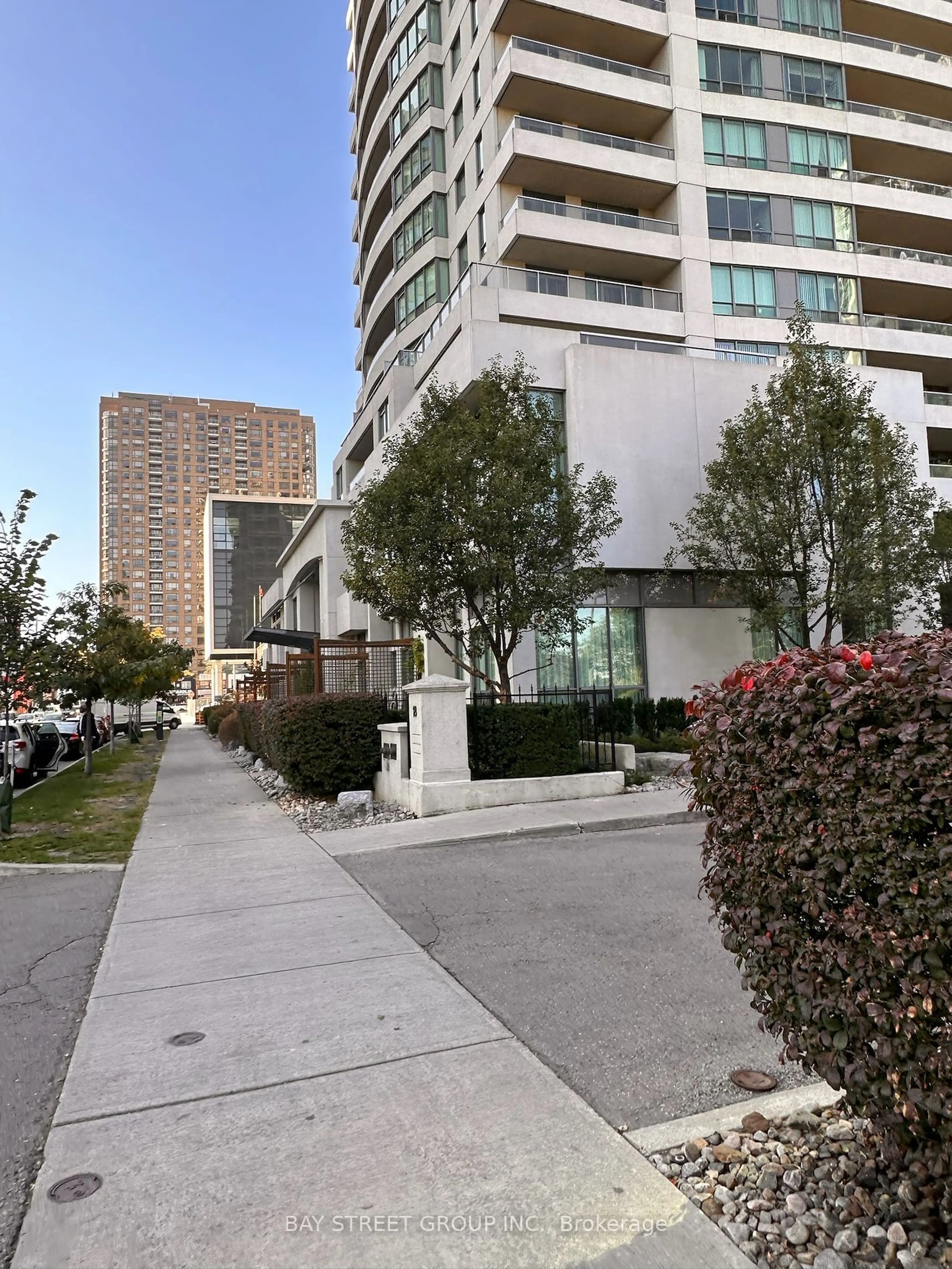 A pic from exterior of the house or condo, the street view for 18 Spring Garden Ave #1909, Toronto Ontario M2N 7M2